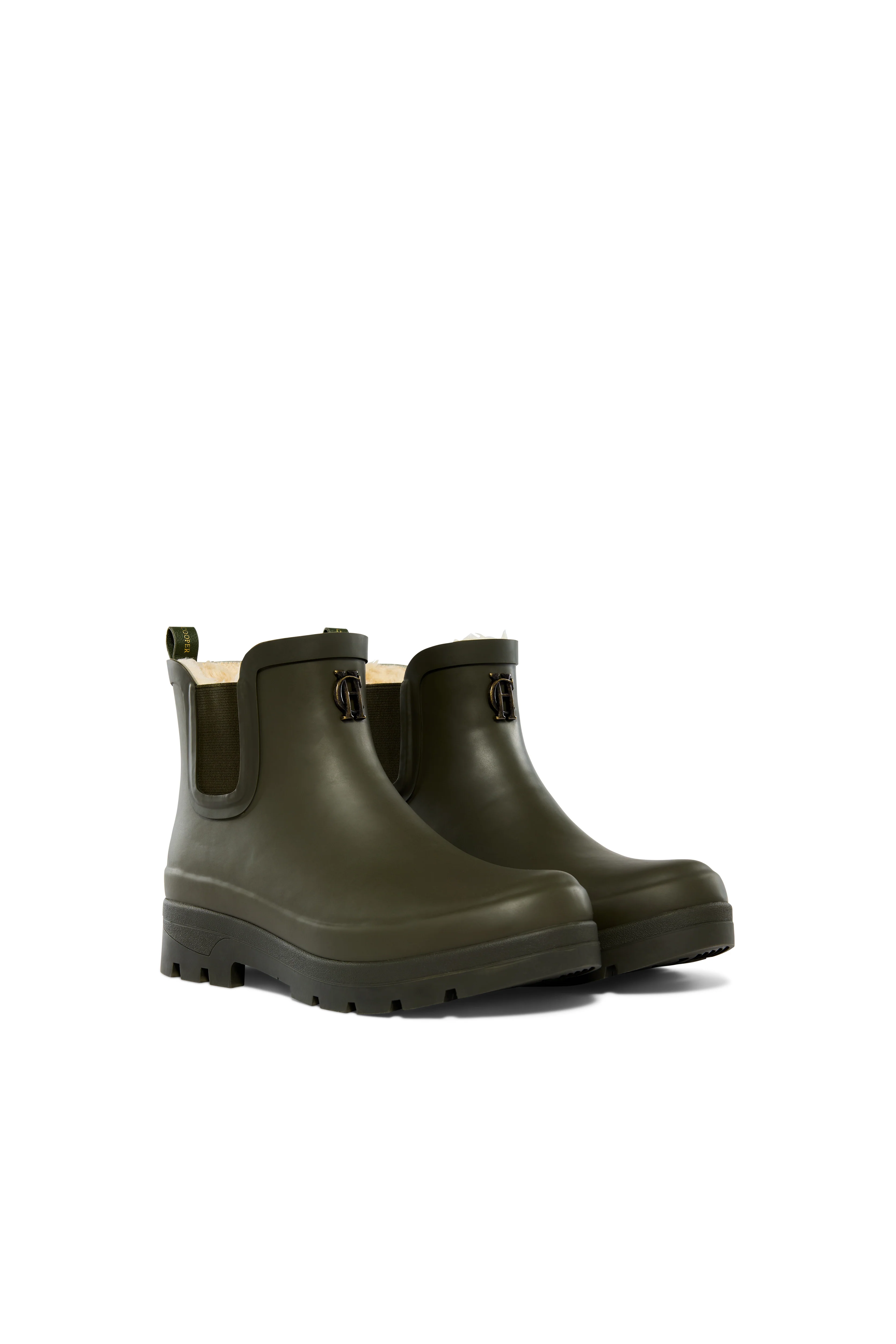 Sherpa Lined Chunky Chelsea Wellington (Khaki) - Image 4
