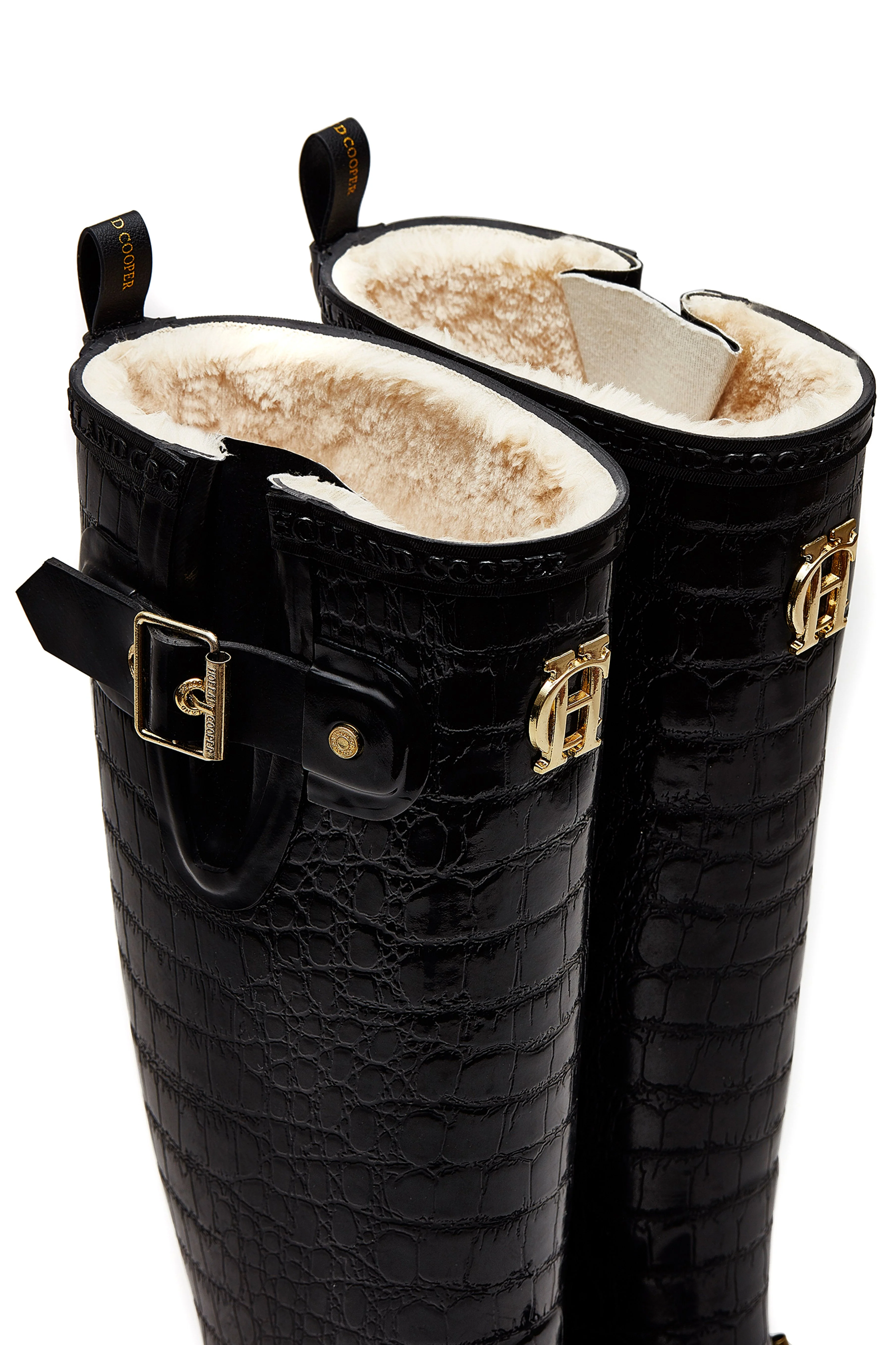 Sherpa Lined Regency Wellington (Black Croc) - Image 6