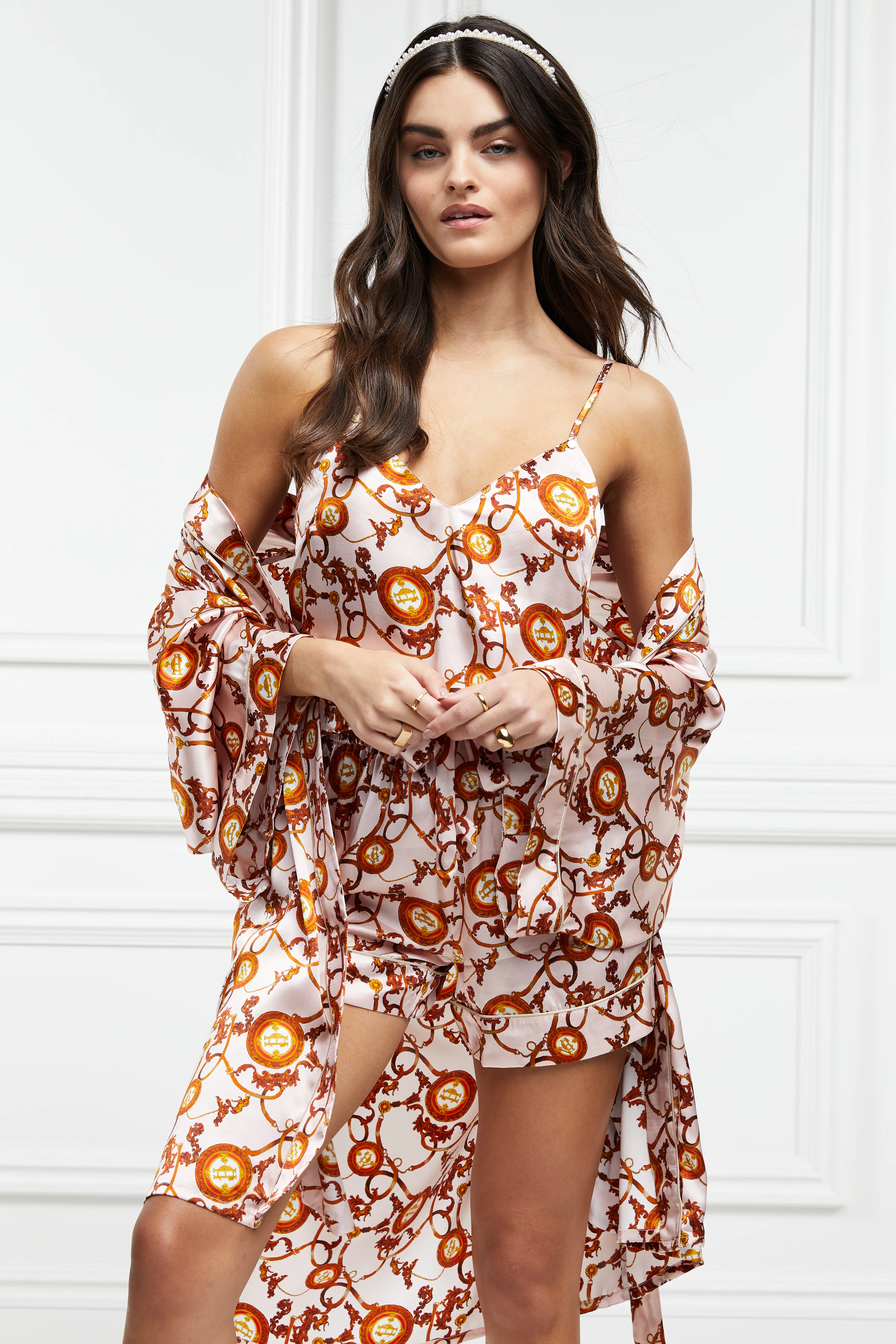 Silk Dressing Gown (Blush) - Image 3