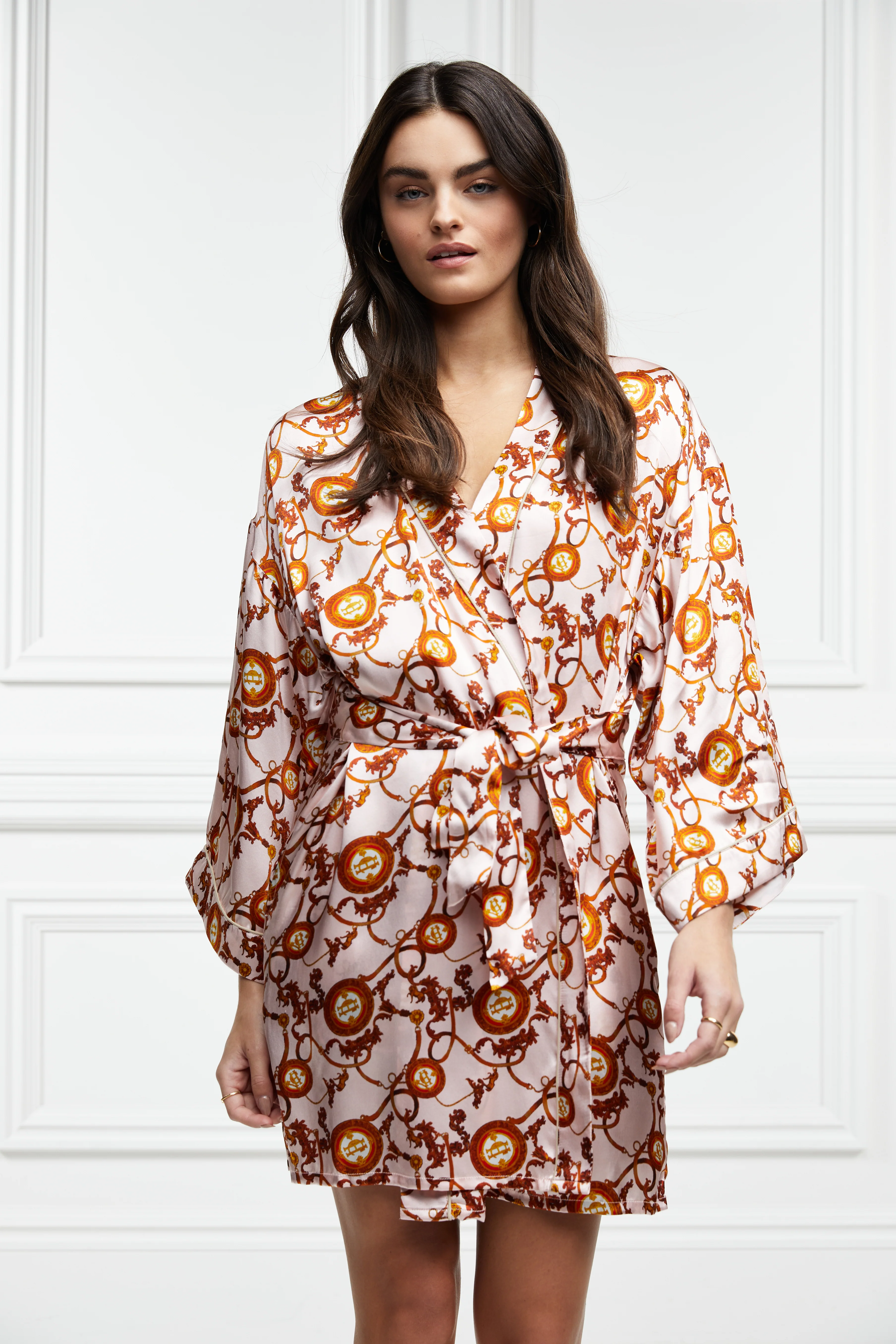 Silk Dressing Gown (Blush) - Image 5