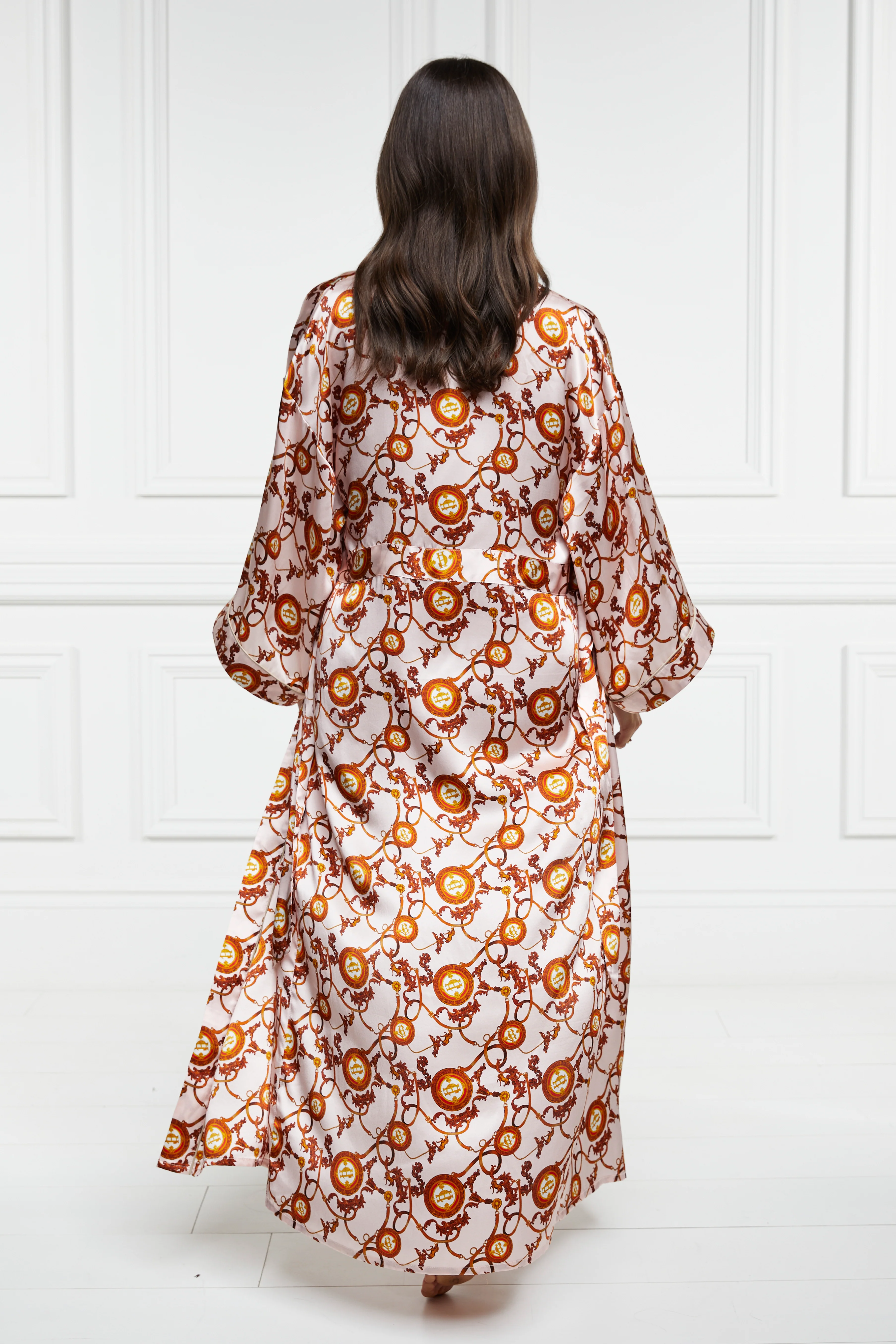 Silk Full Length Dressing Gown (Blush) - Image 2