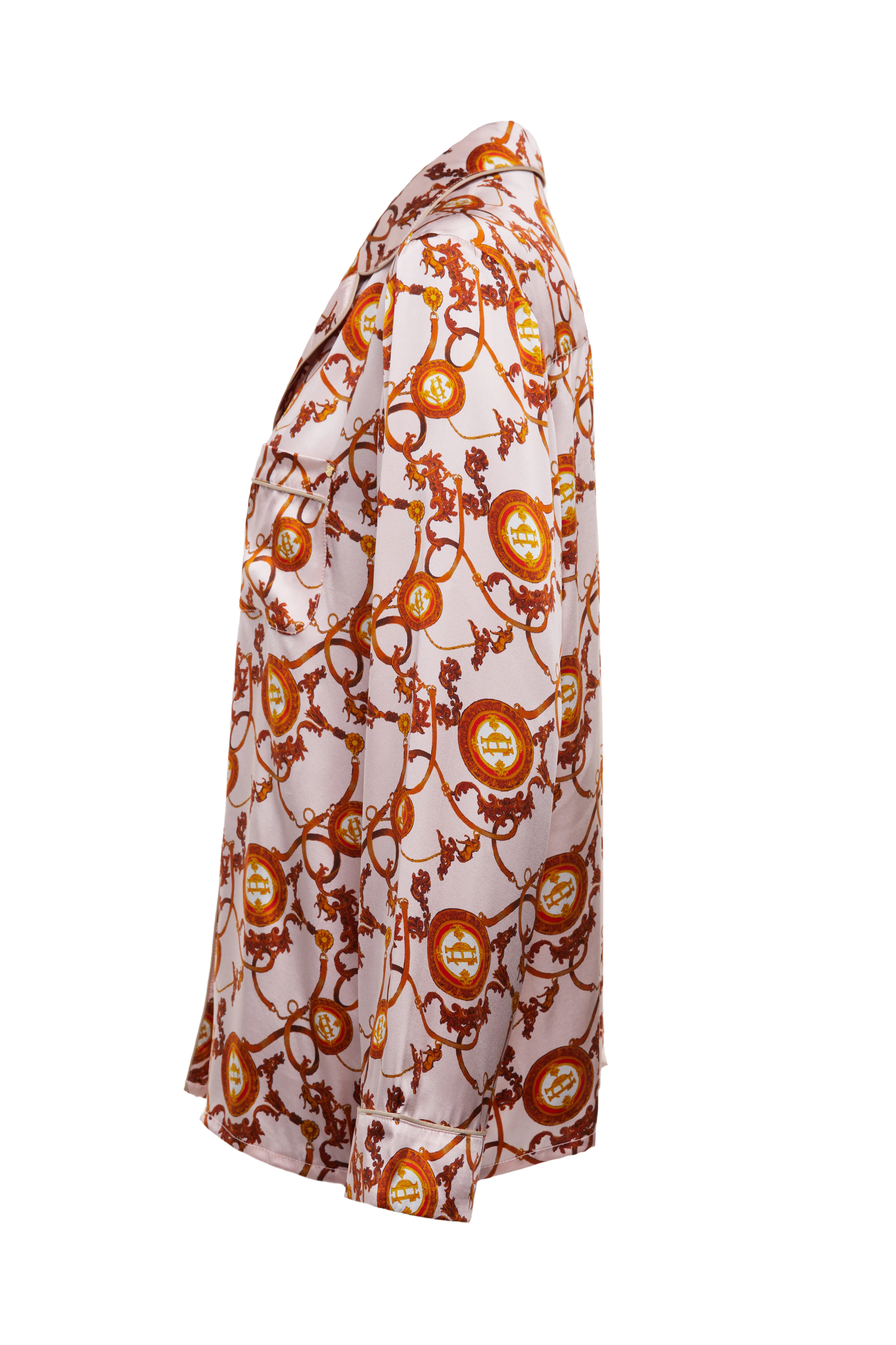 Silk Pyjama Shirt (Blush) - Image 6