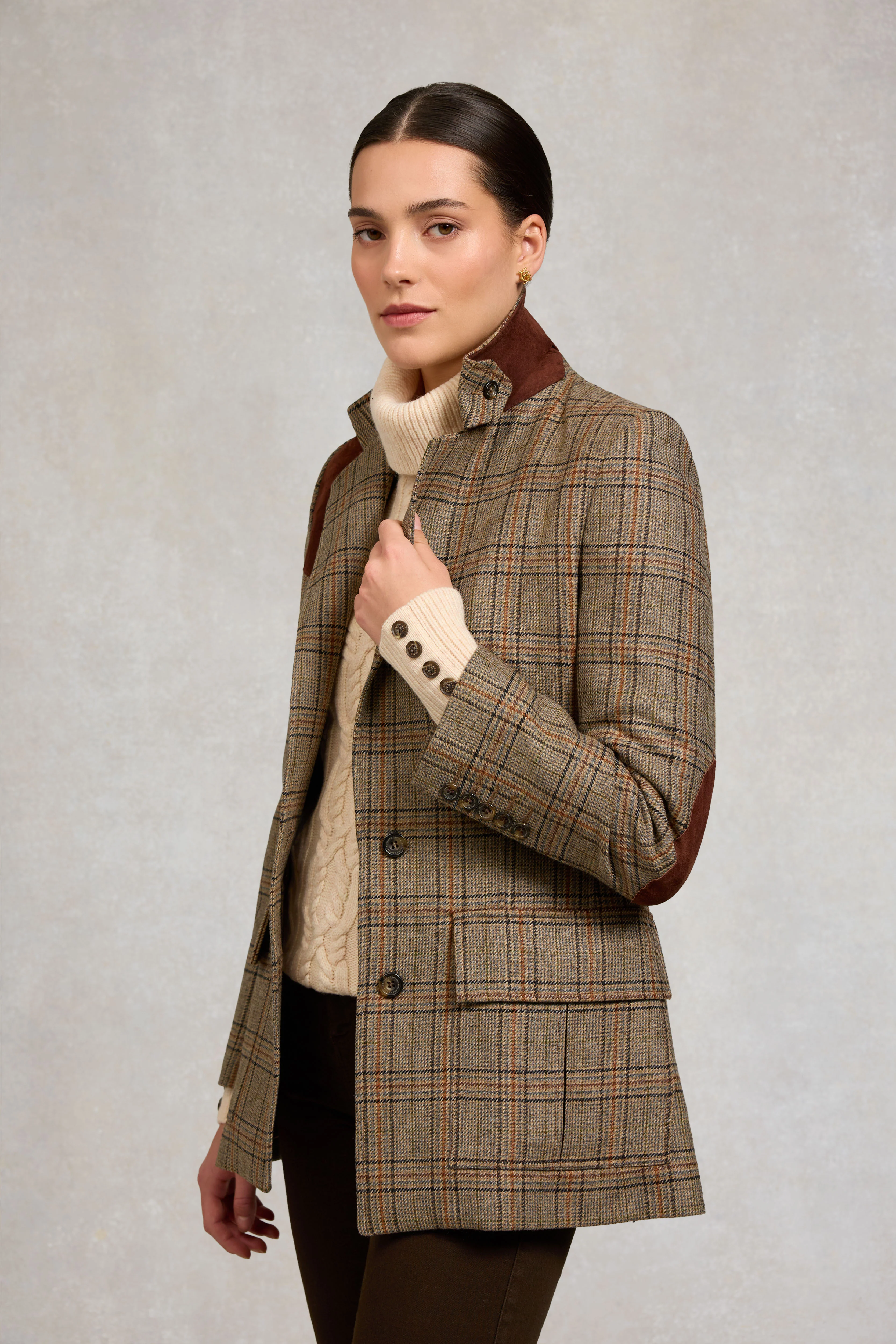 Single Breasted Field Blazer (Bourbon Tweed)