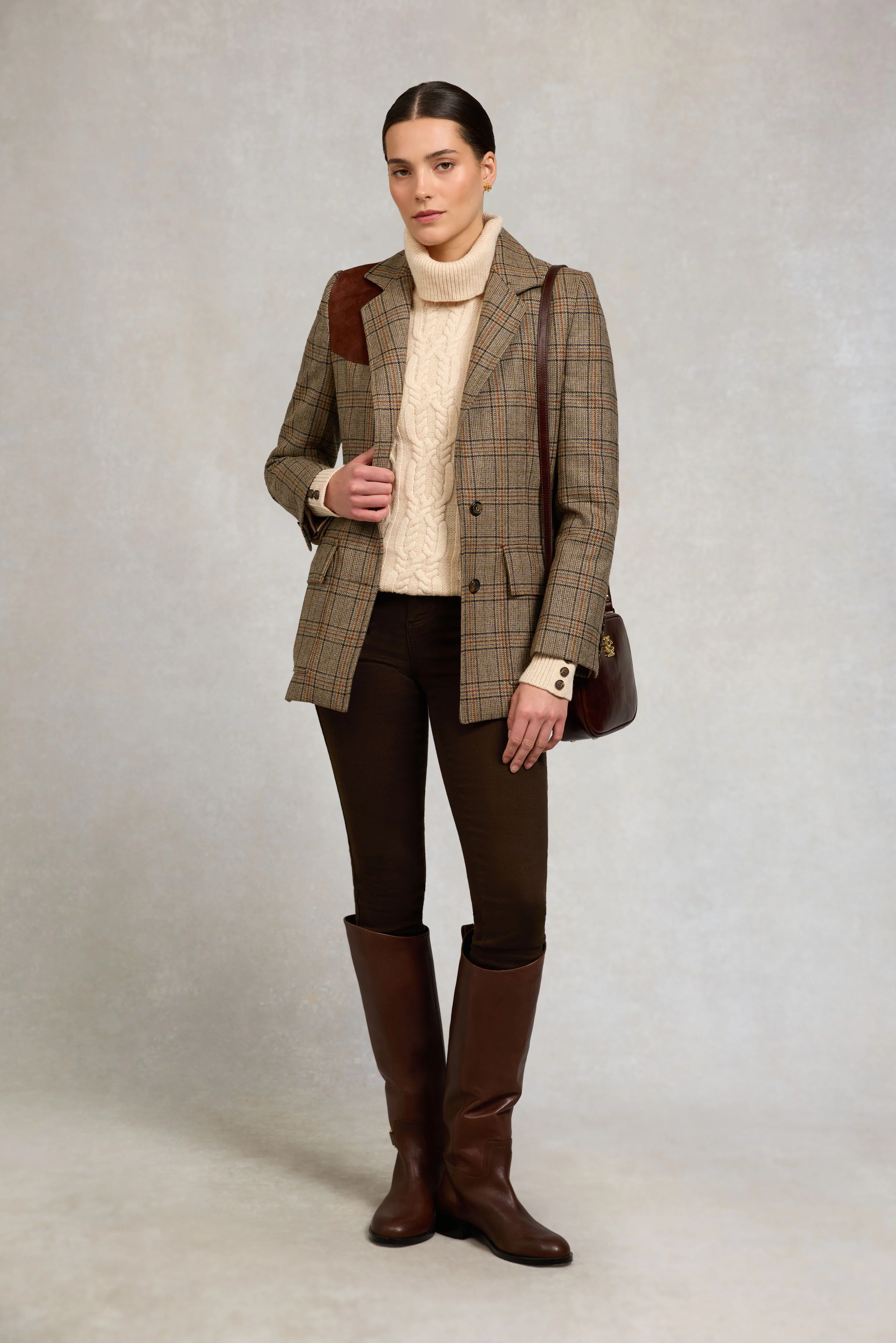 Single Breasted Field Blazer (Bourbon Tweed) - Image 2