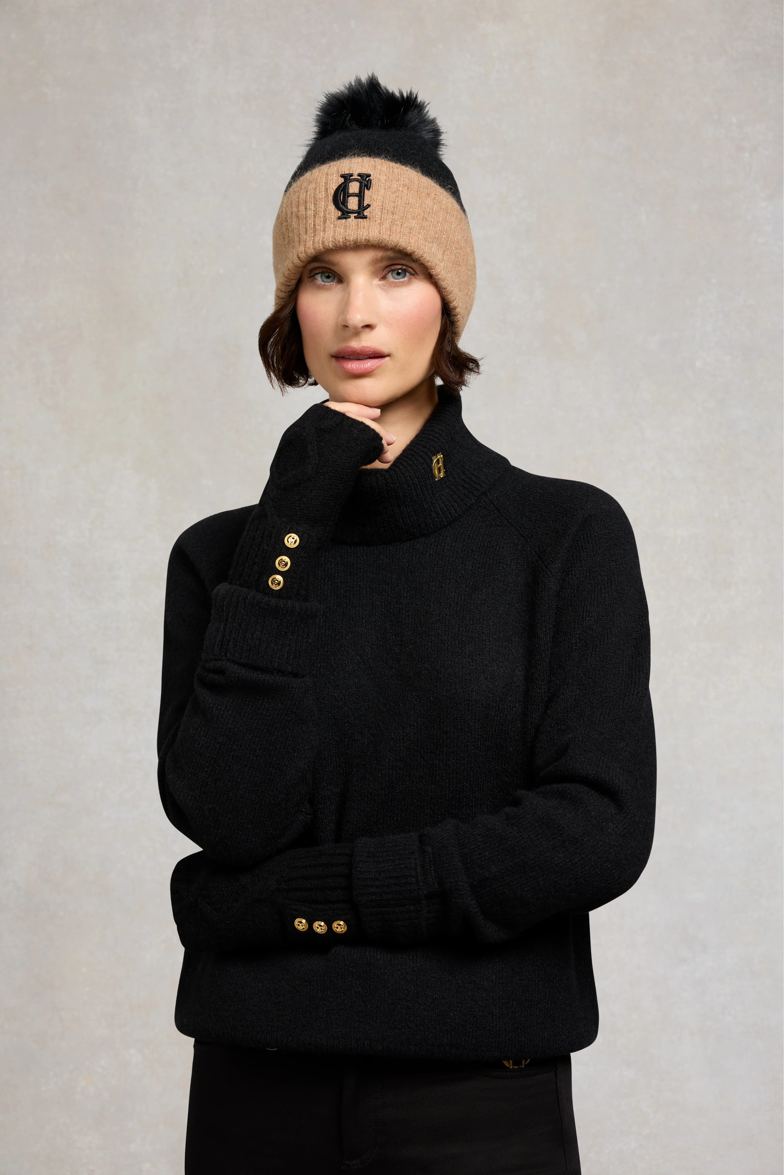 Sloane Fingerless Gloves (Black) - Image 3