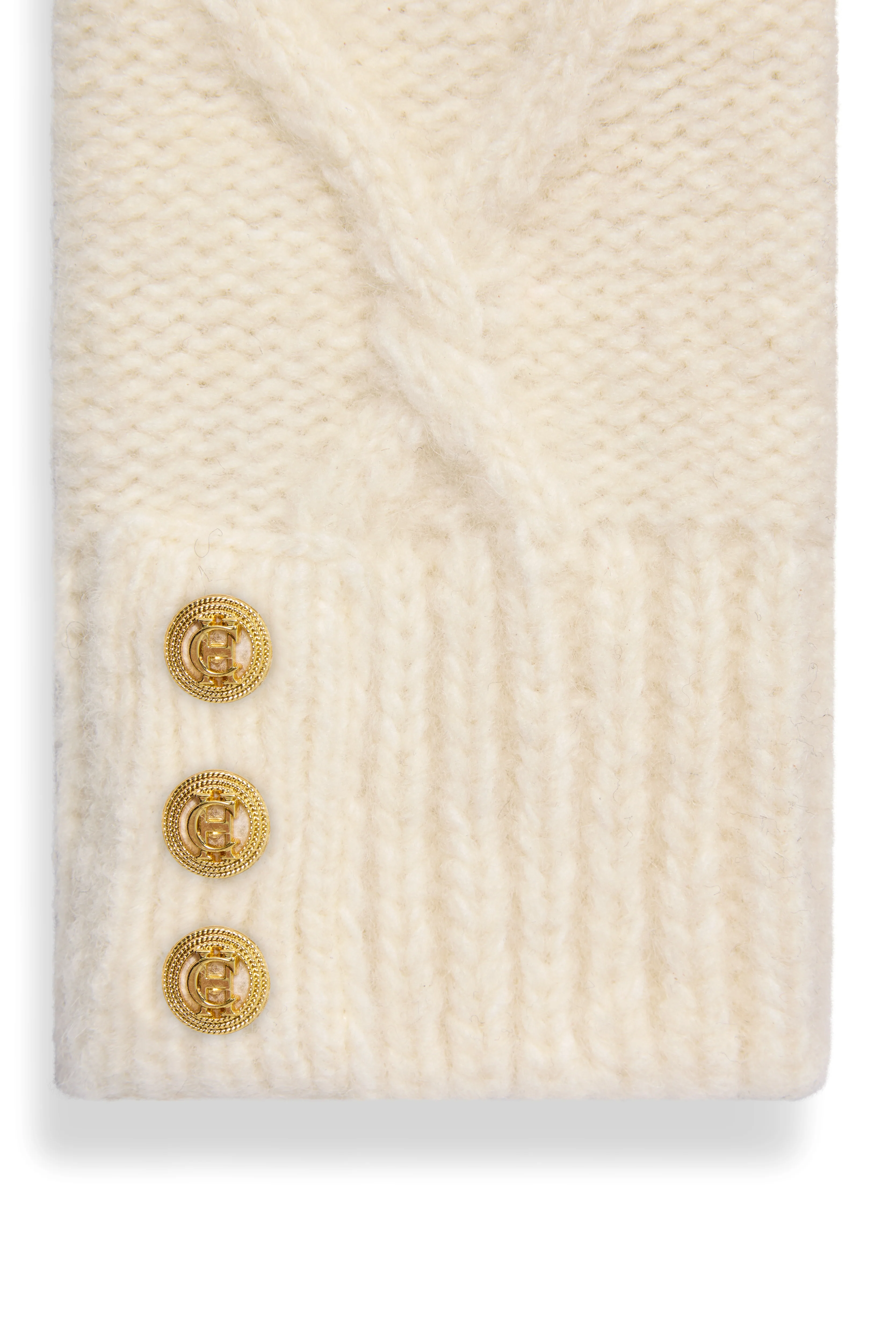 Sloane Fingerless Gloves (Cream) - Image 3