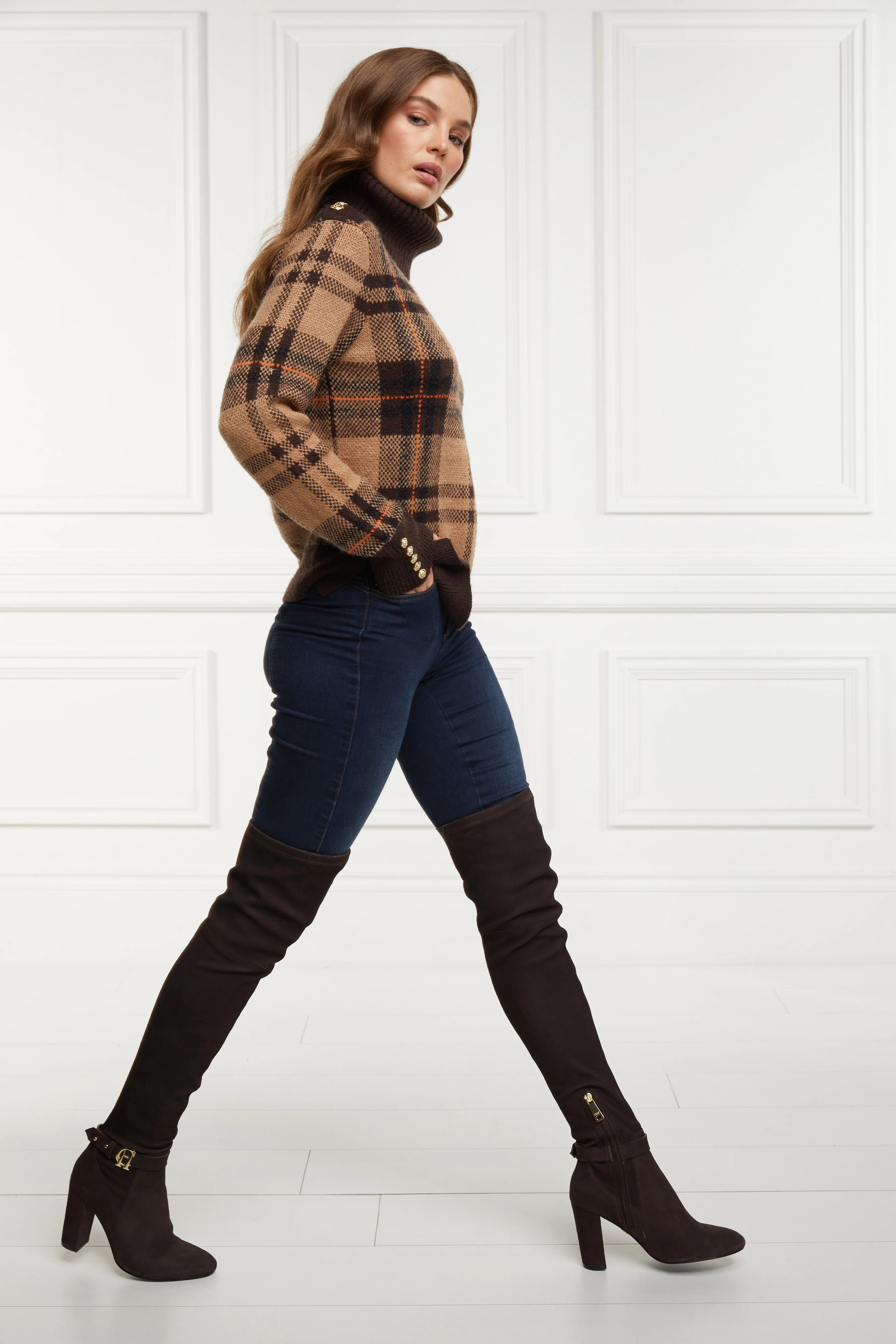 Sloane Over The Knee Boot (Chocolate) - Image 12