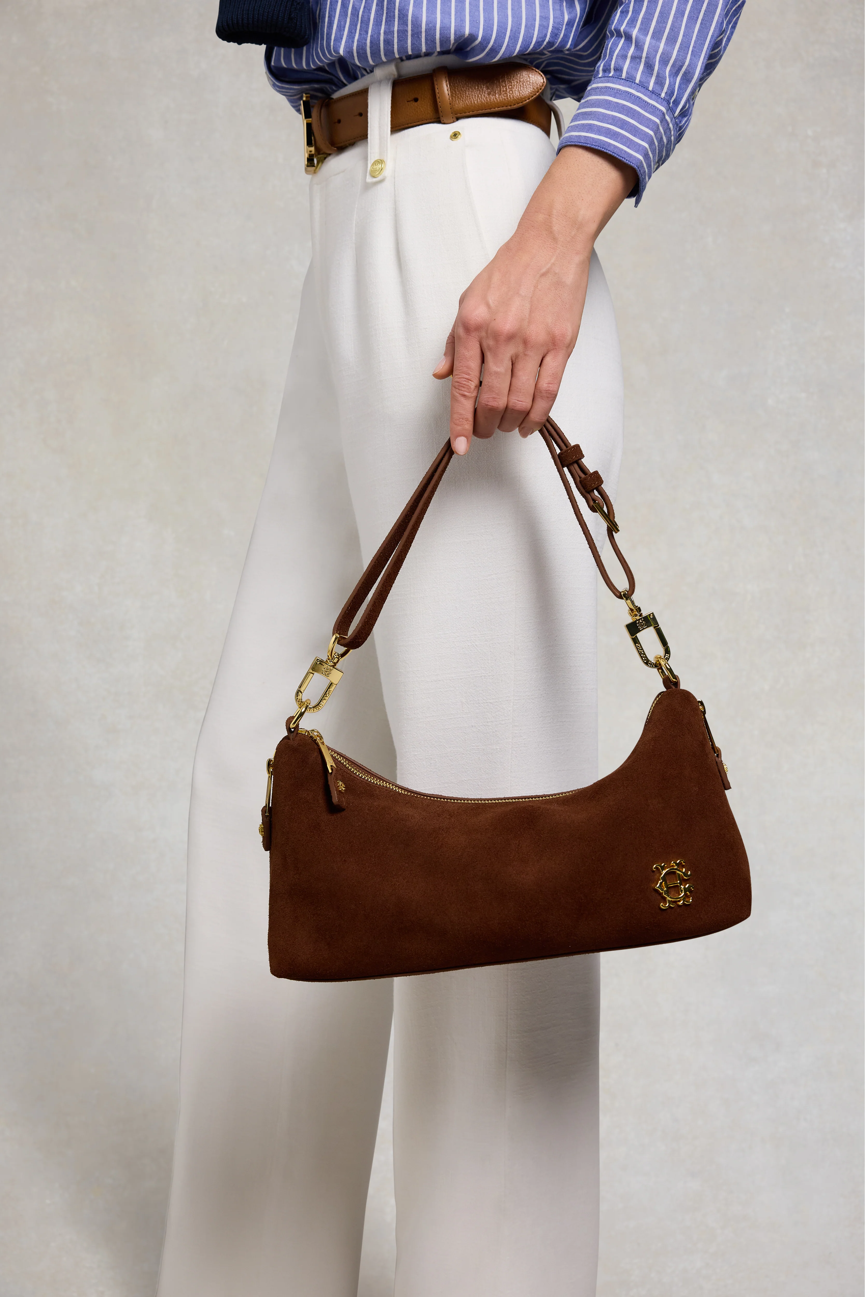 Slouch Shoulder Bag (Mocha Suede) - Image 3
