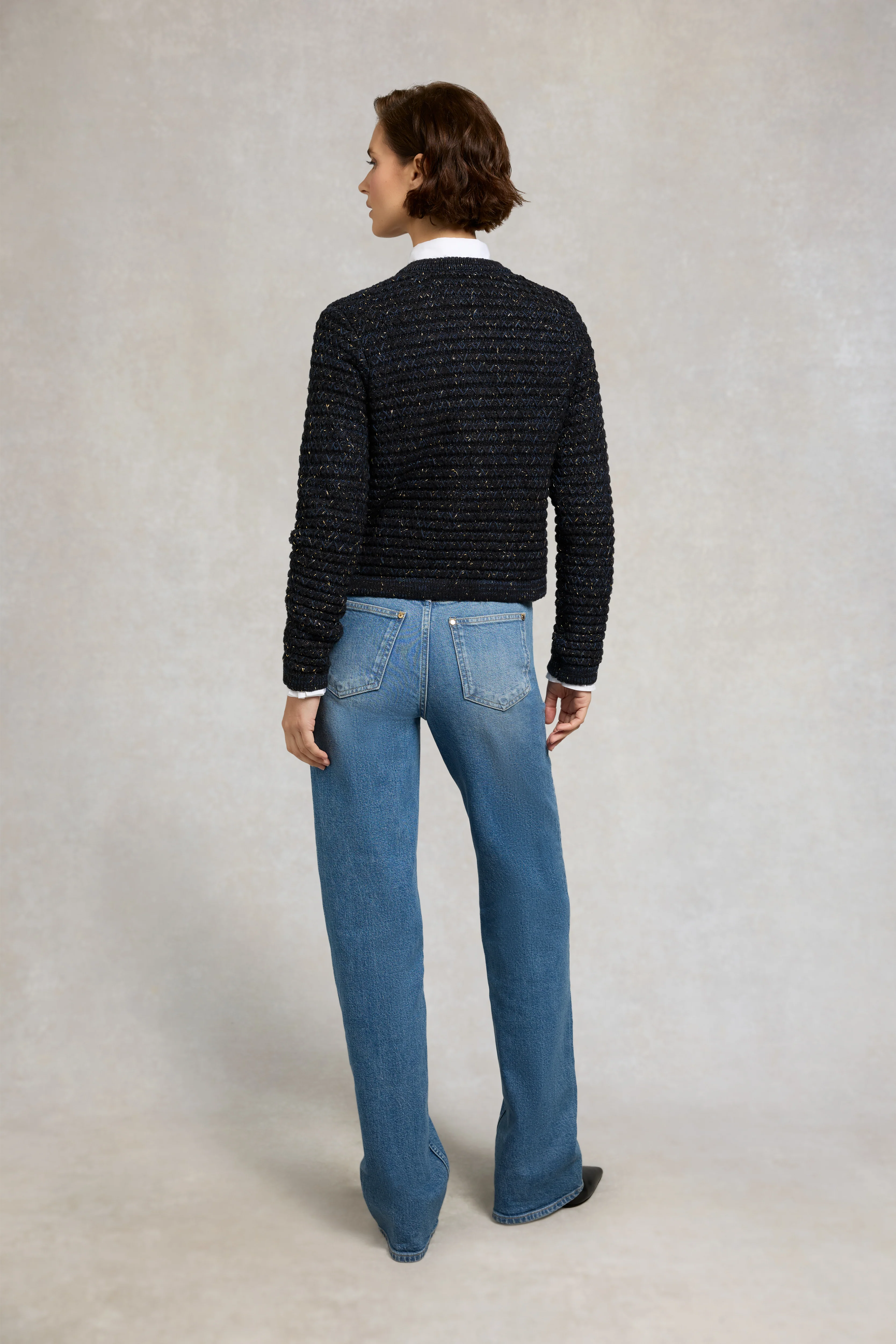 Sofia Knitted Jacket (Black) - Image 6