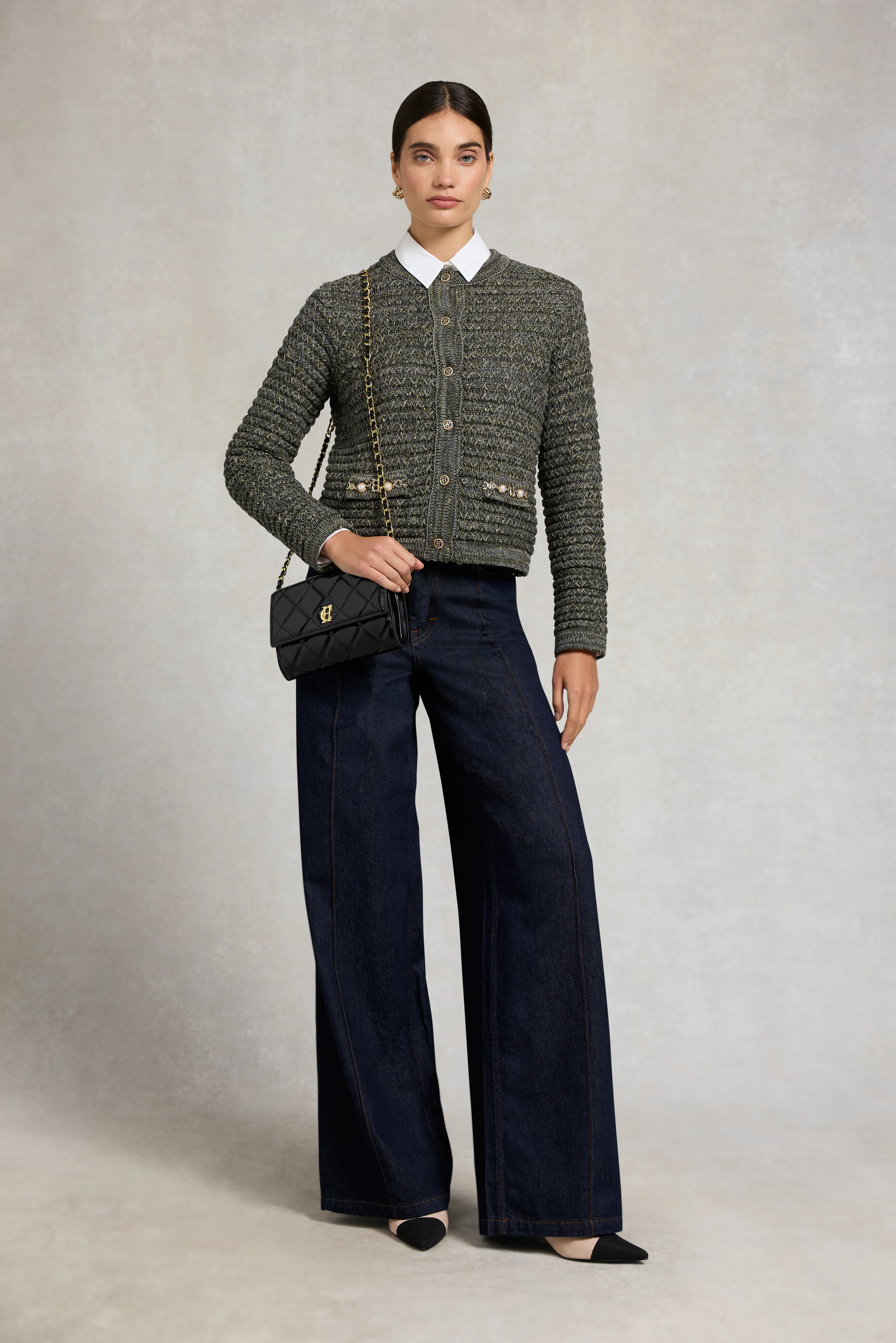 Sofia Knitted Jacket (Green) - Image 2