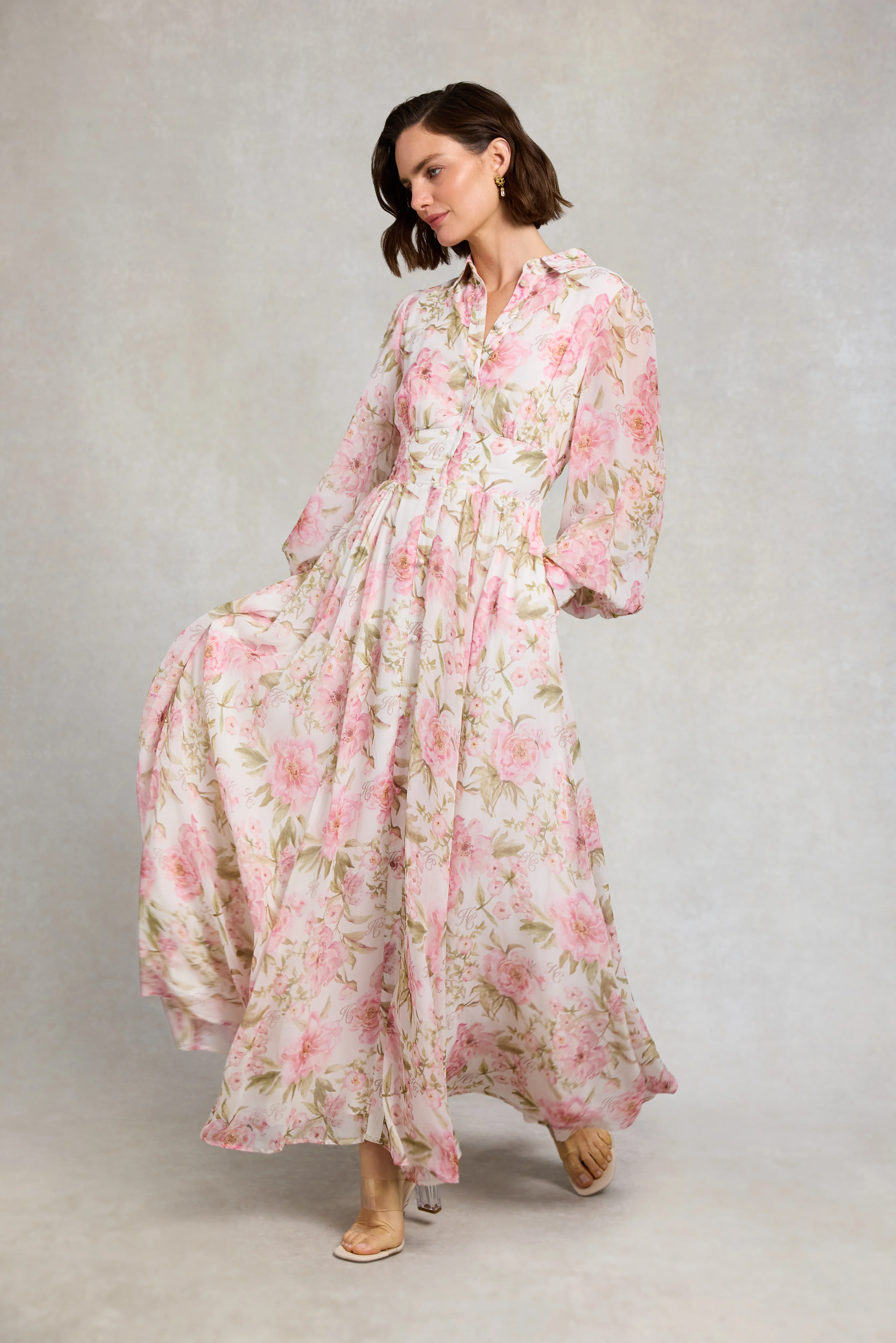 Sorrento Shirt Dress (Peony Ecru Floral) - Image 4