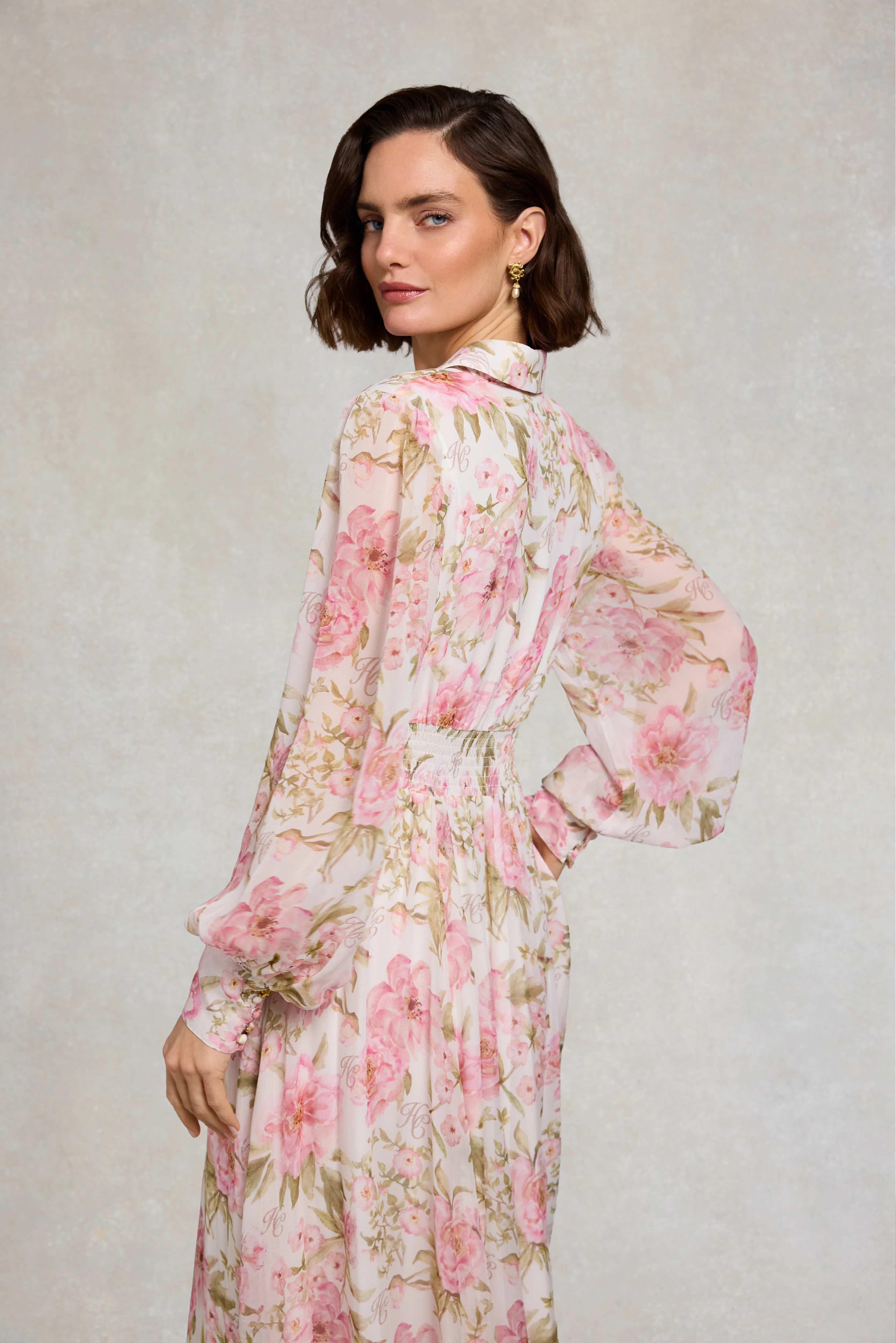 Sorrento Shirt Dress (Peony Ecru Floral) - Image 8
