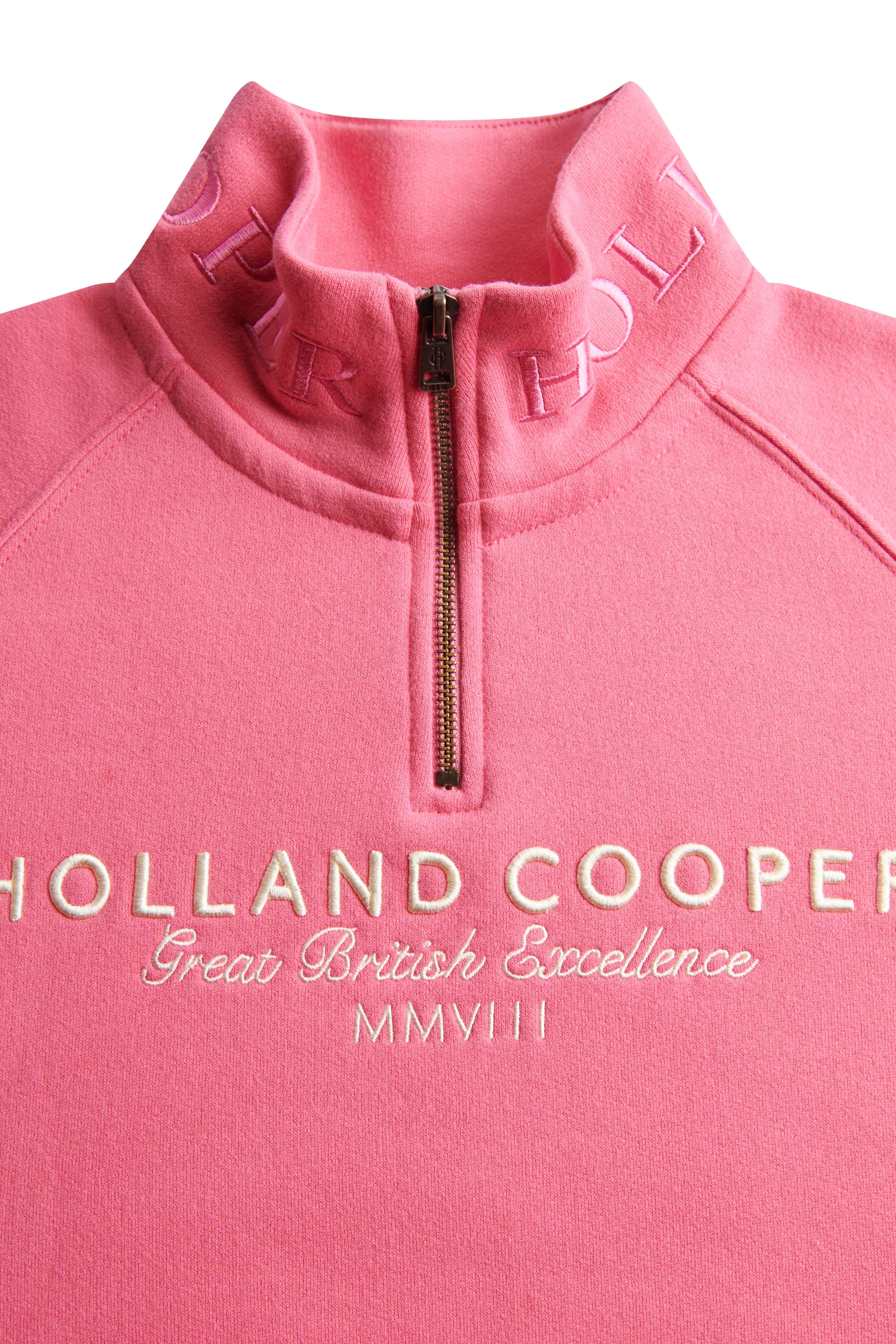 Sporting Goods Zip Henley (Peony Pink) - Image 8