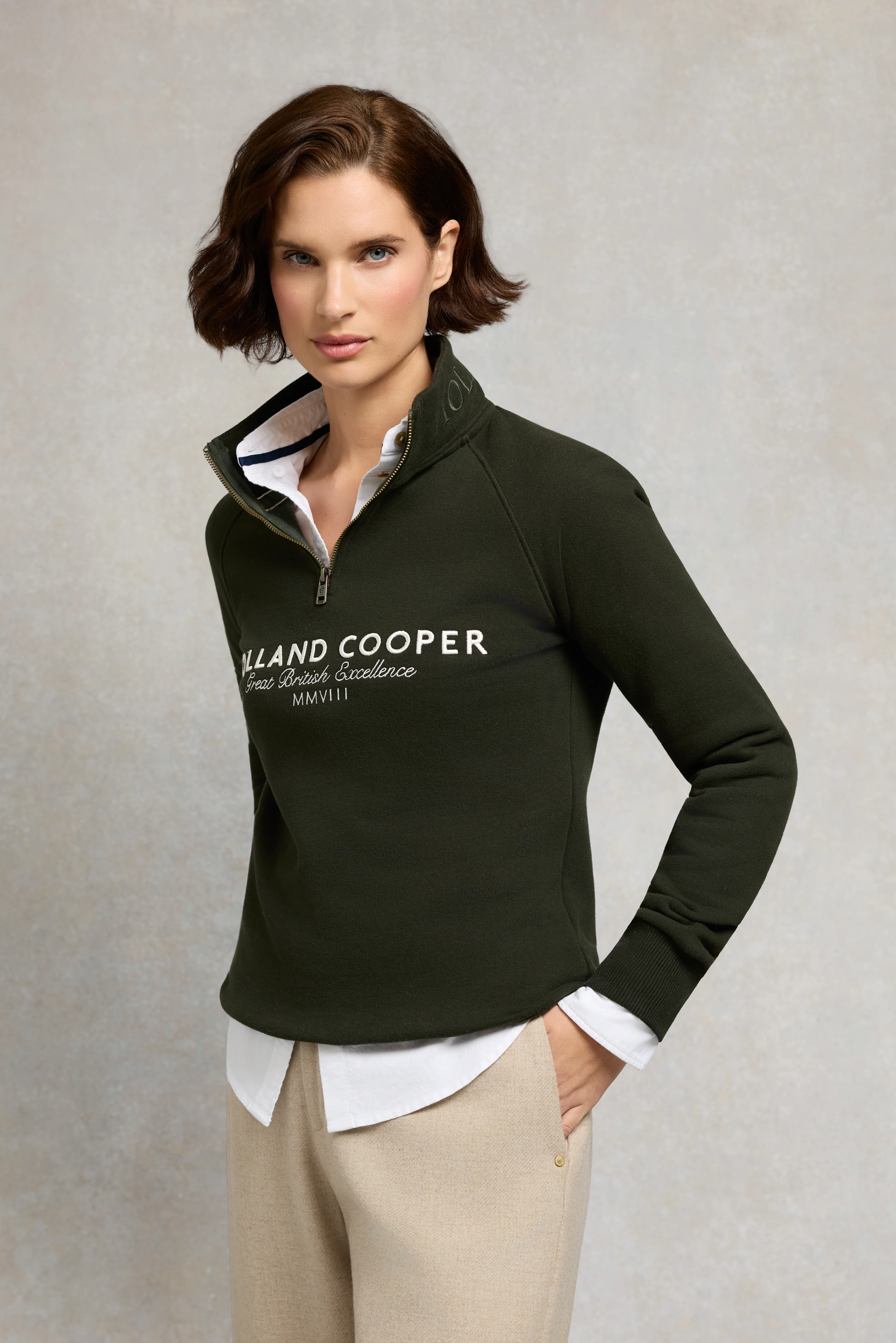 Sporting Goods Zip Henley (Racing Green) - Image 3