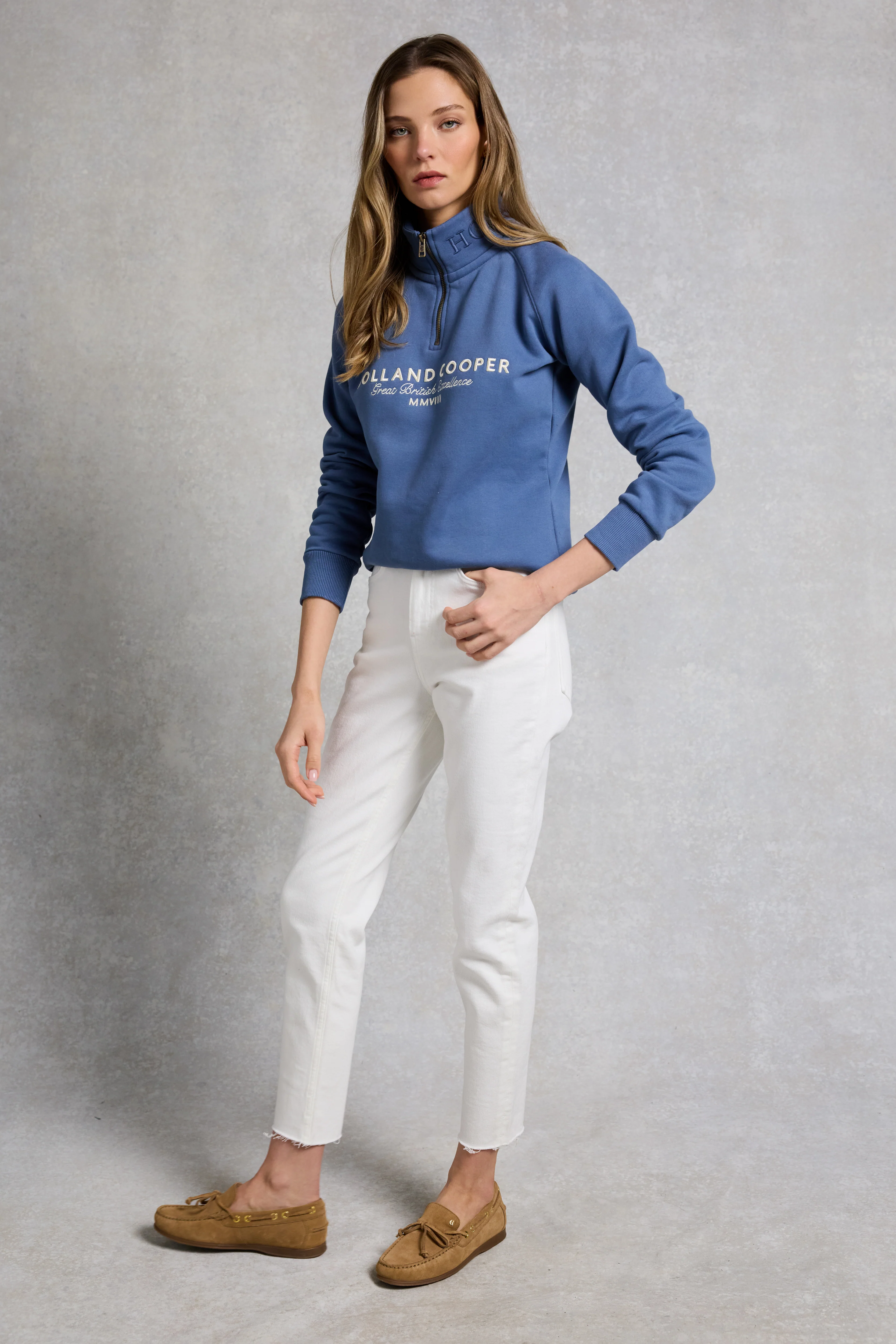 Sporting Goods Zip Henley (Vintage Blue) - Image 3
