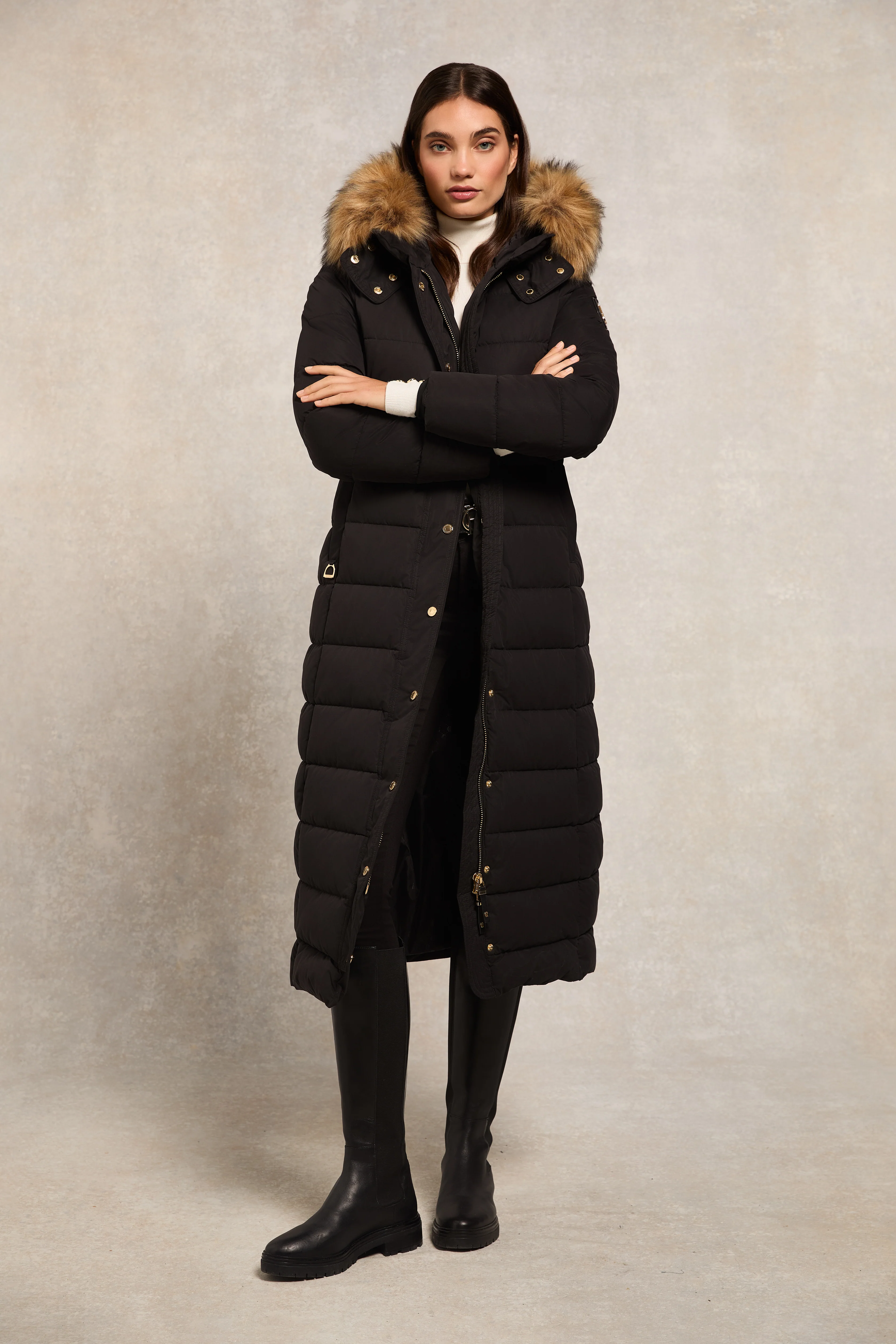 Stoneleigh Longline Coat (Black) - Image 3