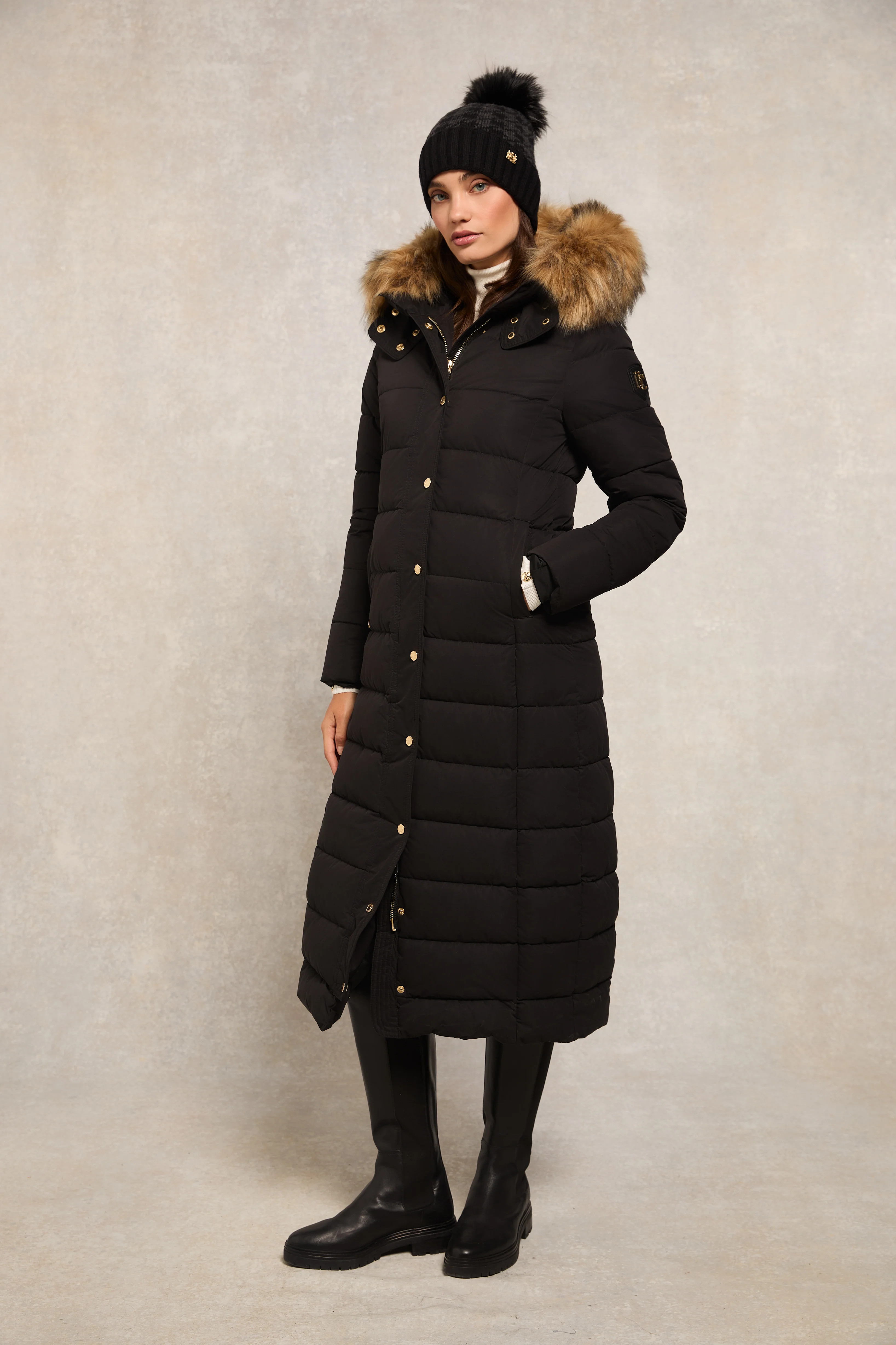 Stoneleigh Longline Coat (Black) - Image 8
