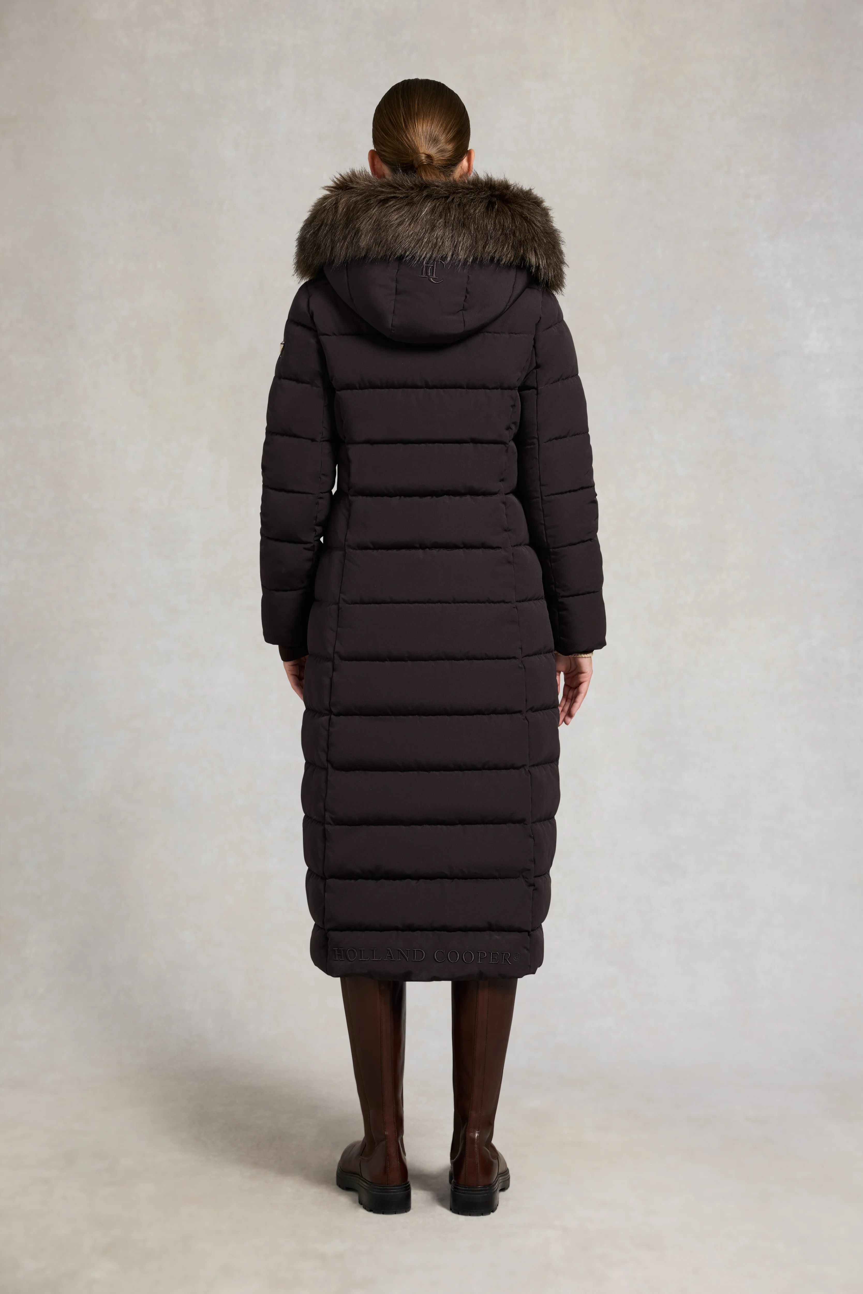 Stoneleigh Longline Coat (Chocolate) - Image 8
