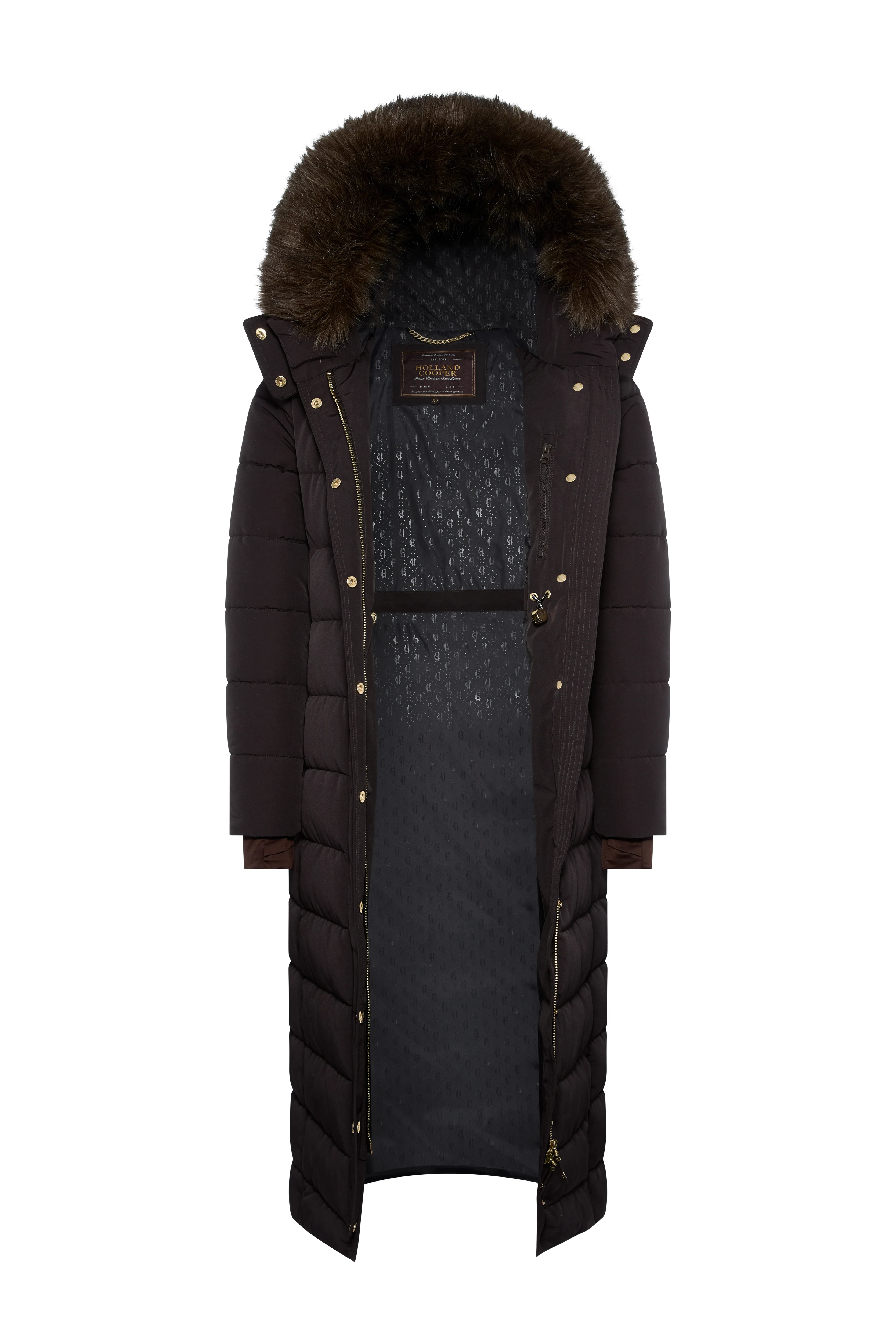 Stoneleigh Longline Coat (Chocolate) - Image 9