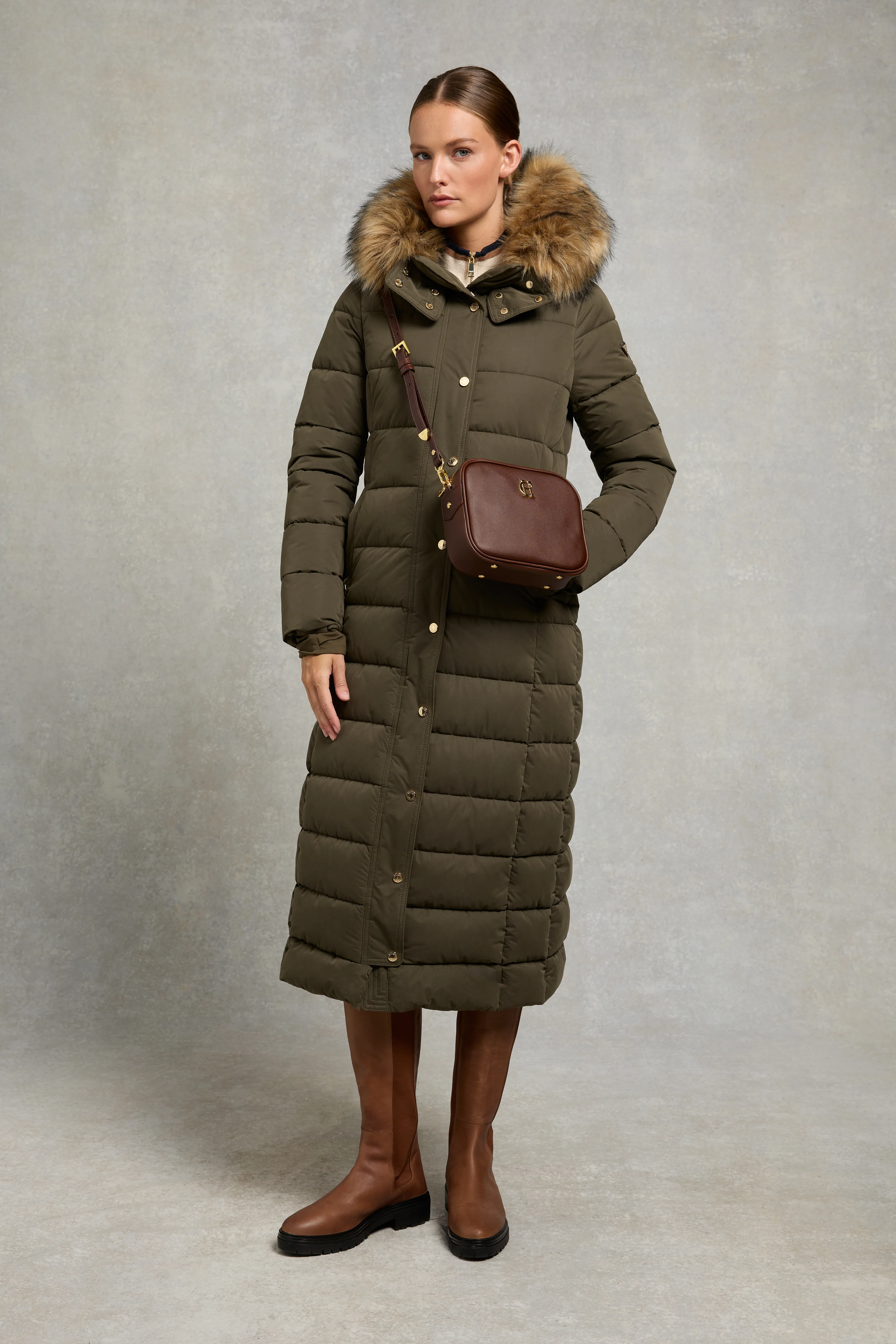 Stoneleigh Longline Coat (Heritage Khaki) - Image 3