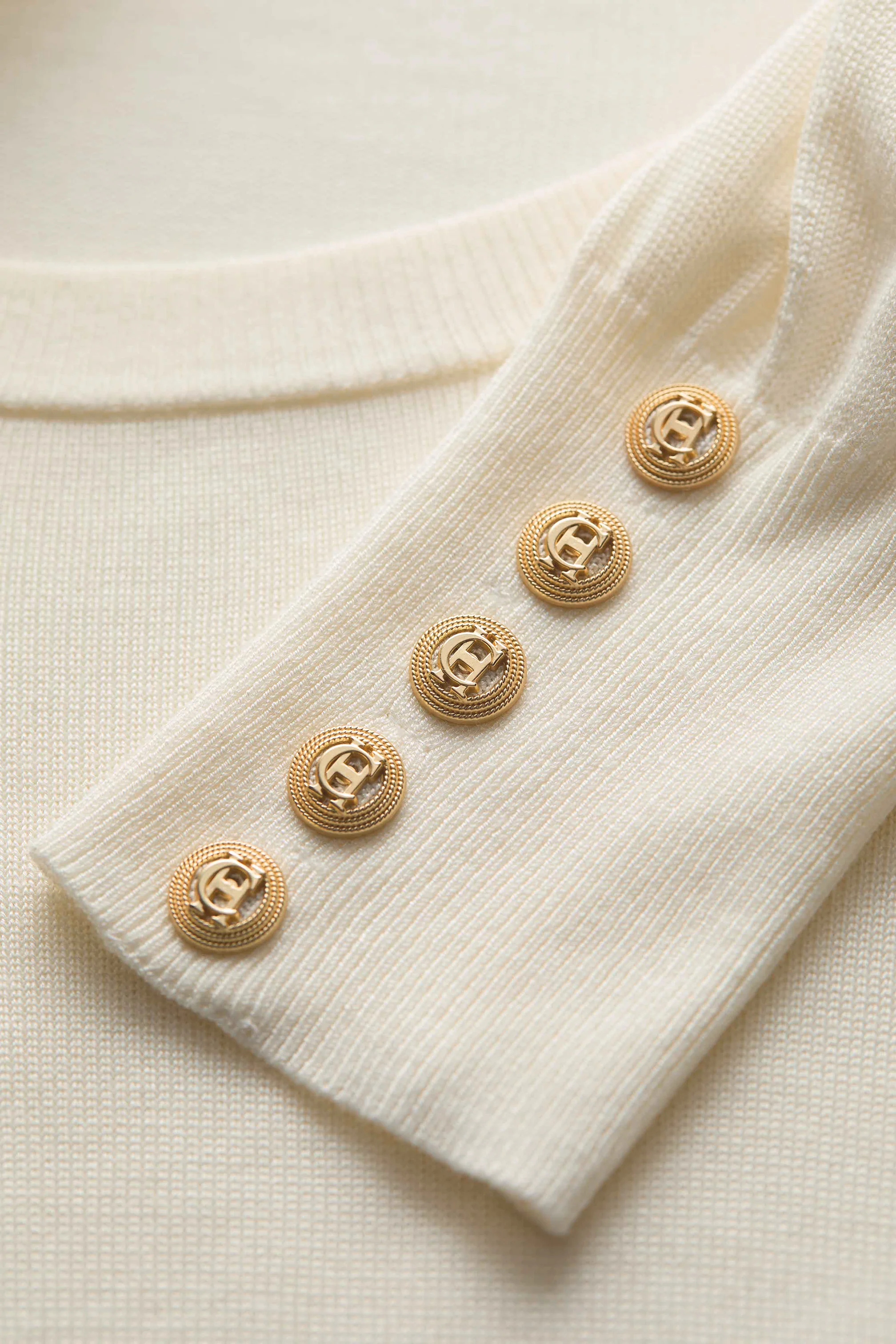 Structured Kelsie Crew Neck Knit (Natural) - Image 8