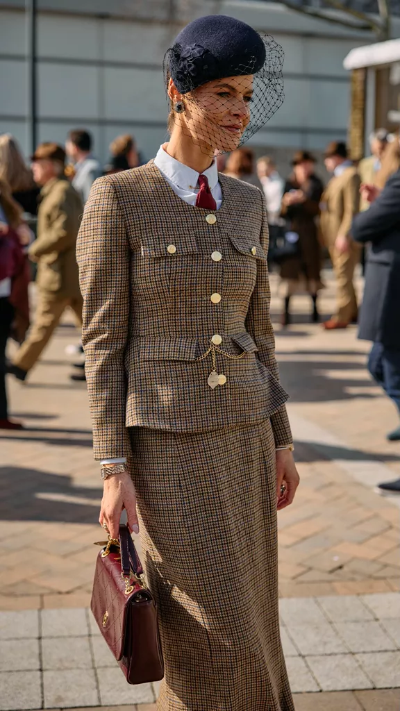 Tailored Peplum Jacket (Abbot Check Tweed) - Image 4