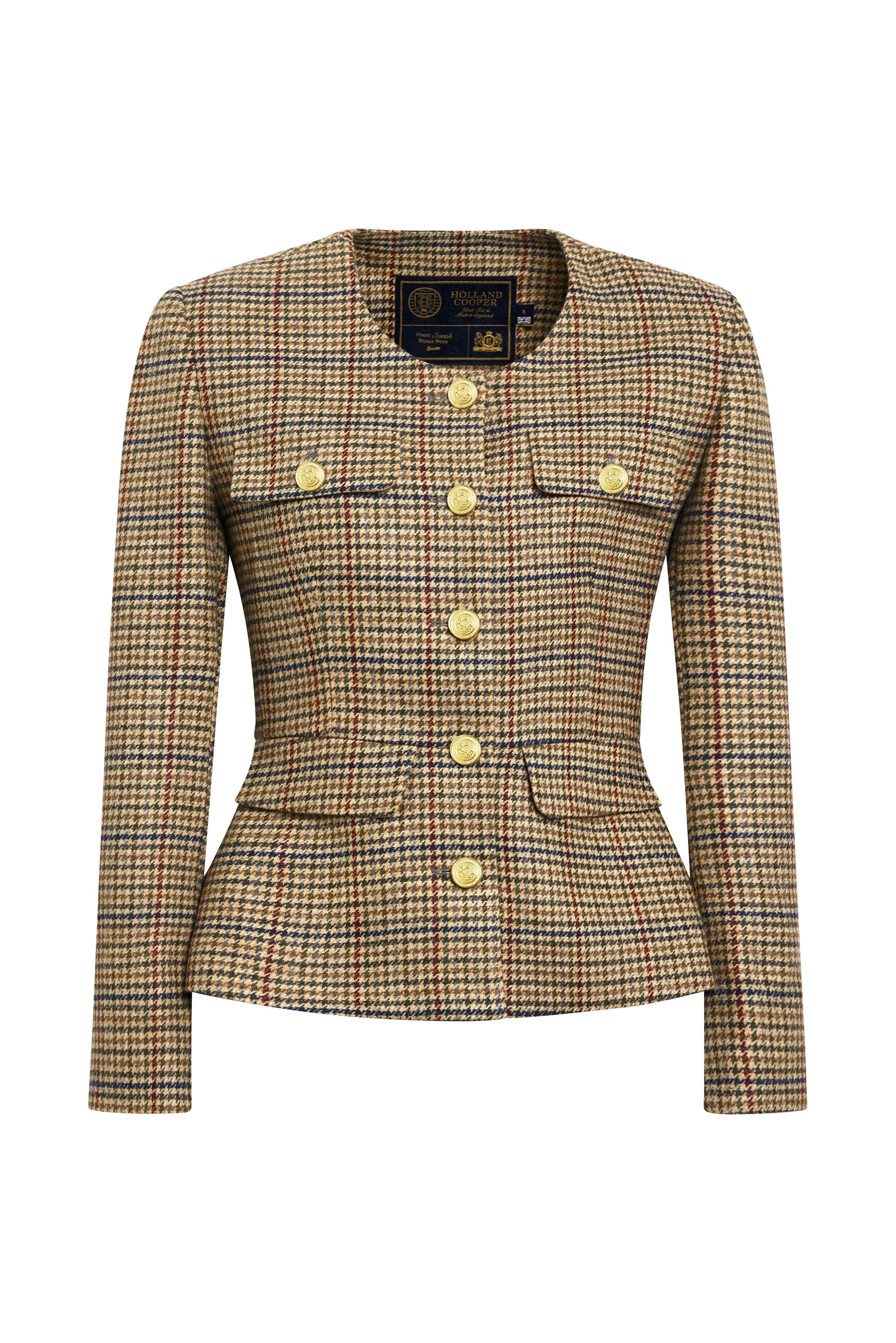 Tailored Peplum Jacket (Millen Gordon Tweed) - Image 4