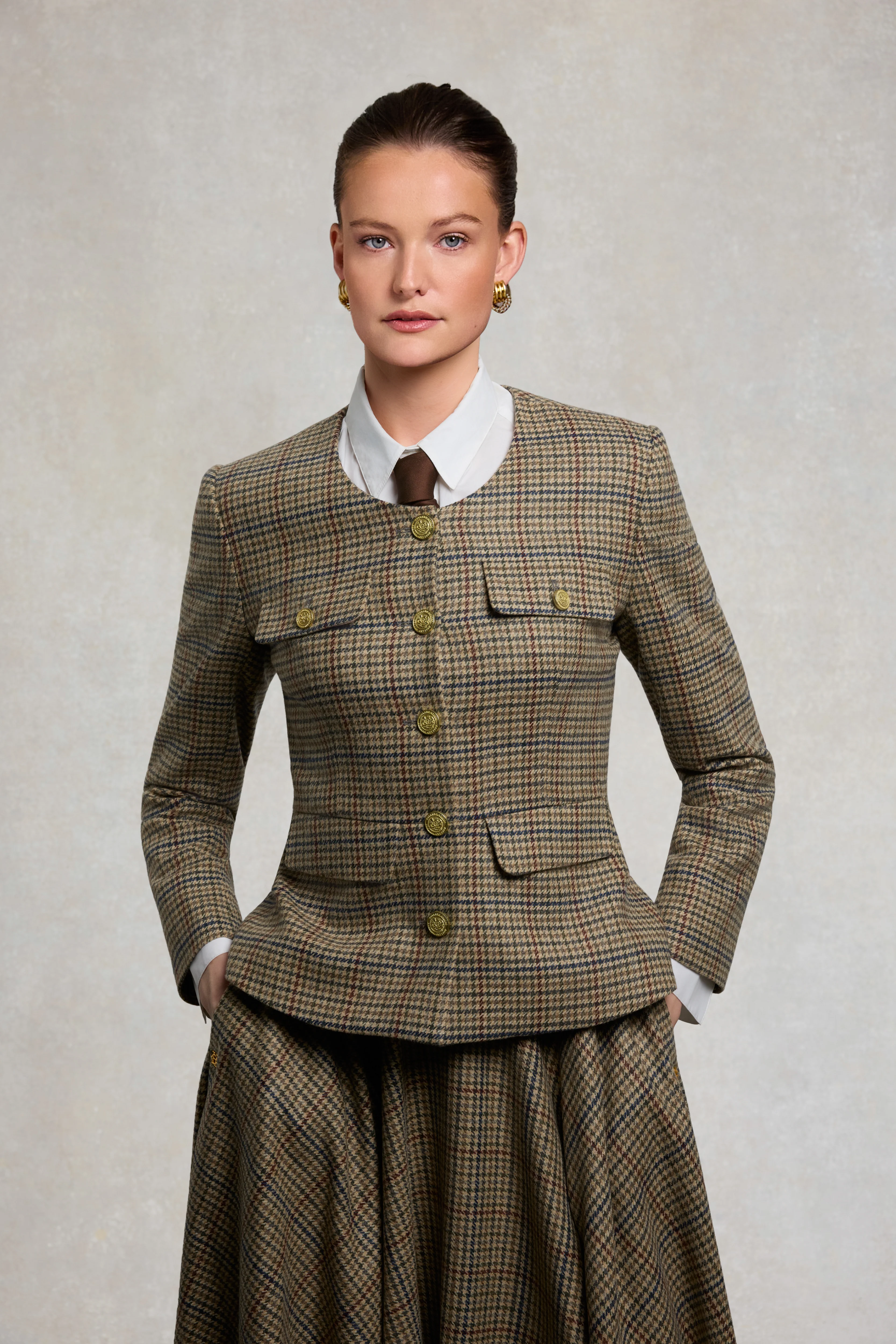 Tailored Peplum Jacket (Millen Gordon Tweed) - Image 7