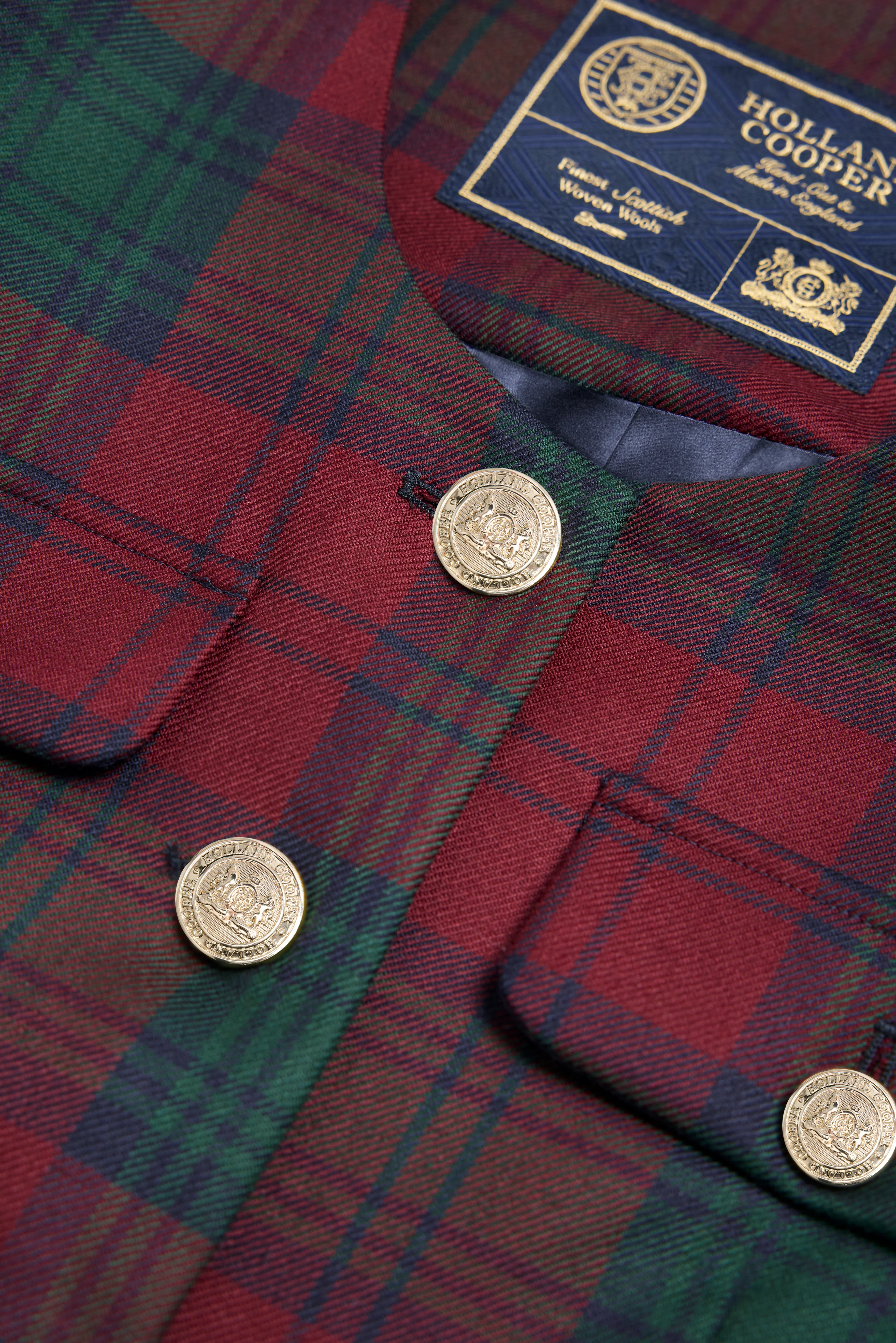 Tailored Peplum Jacket (Mulberry Tartan) - Image 4