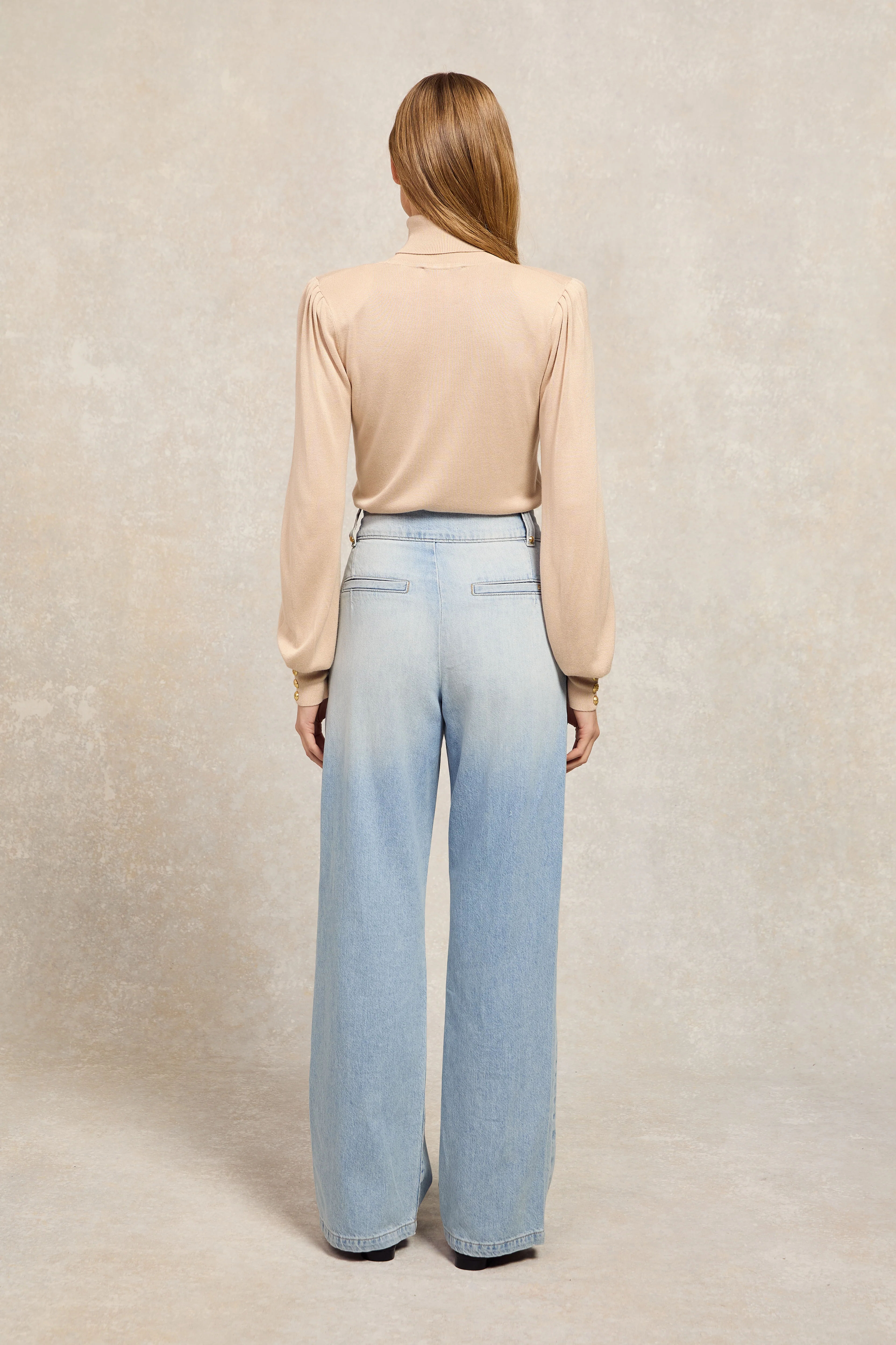 Tailored Wide Leg Jean (Vintage Indigo) - Image 4