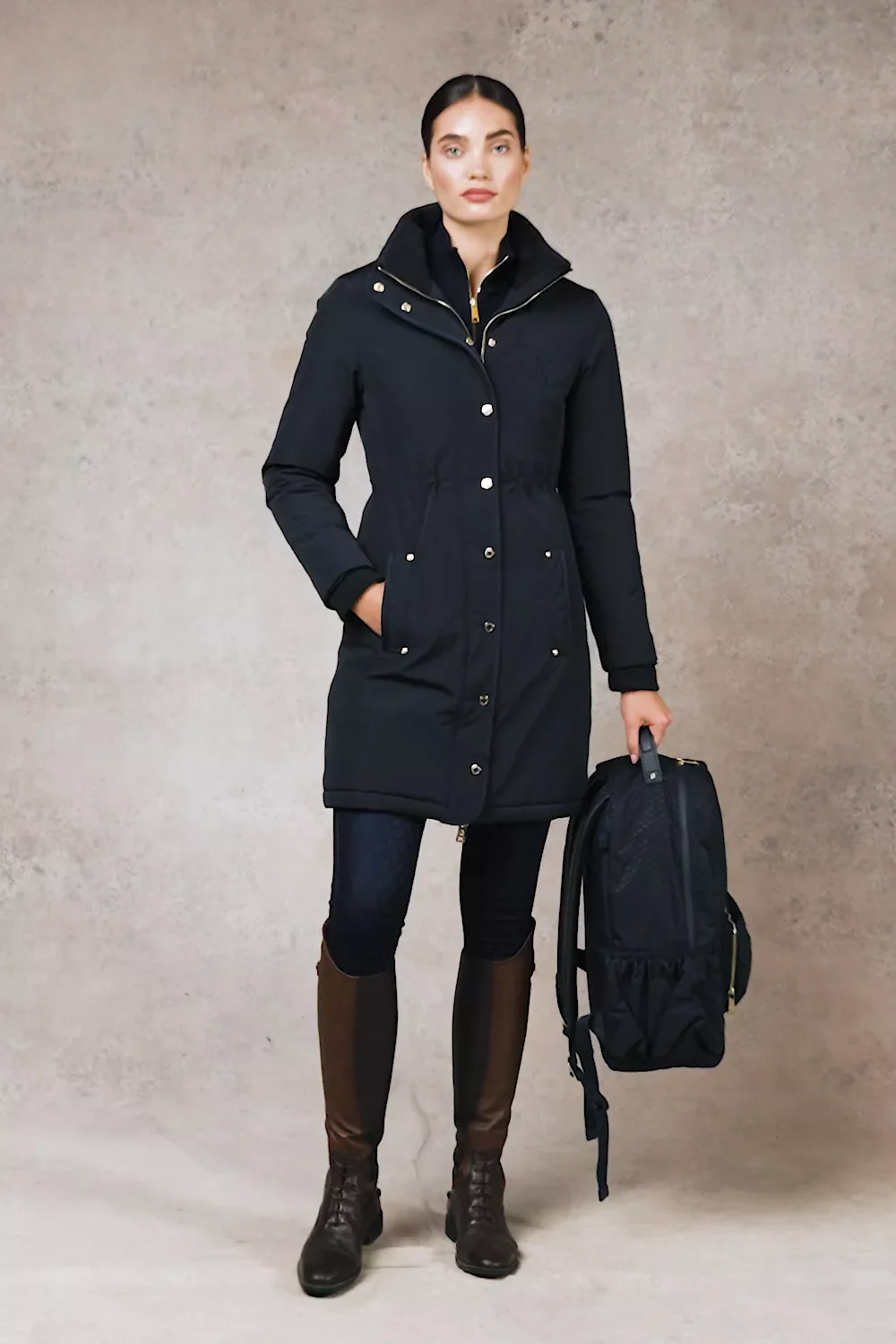 Team Waterproof Coat (Ink Navy Mono) - Image 5