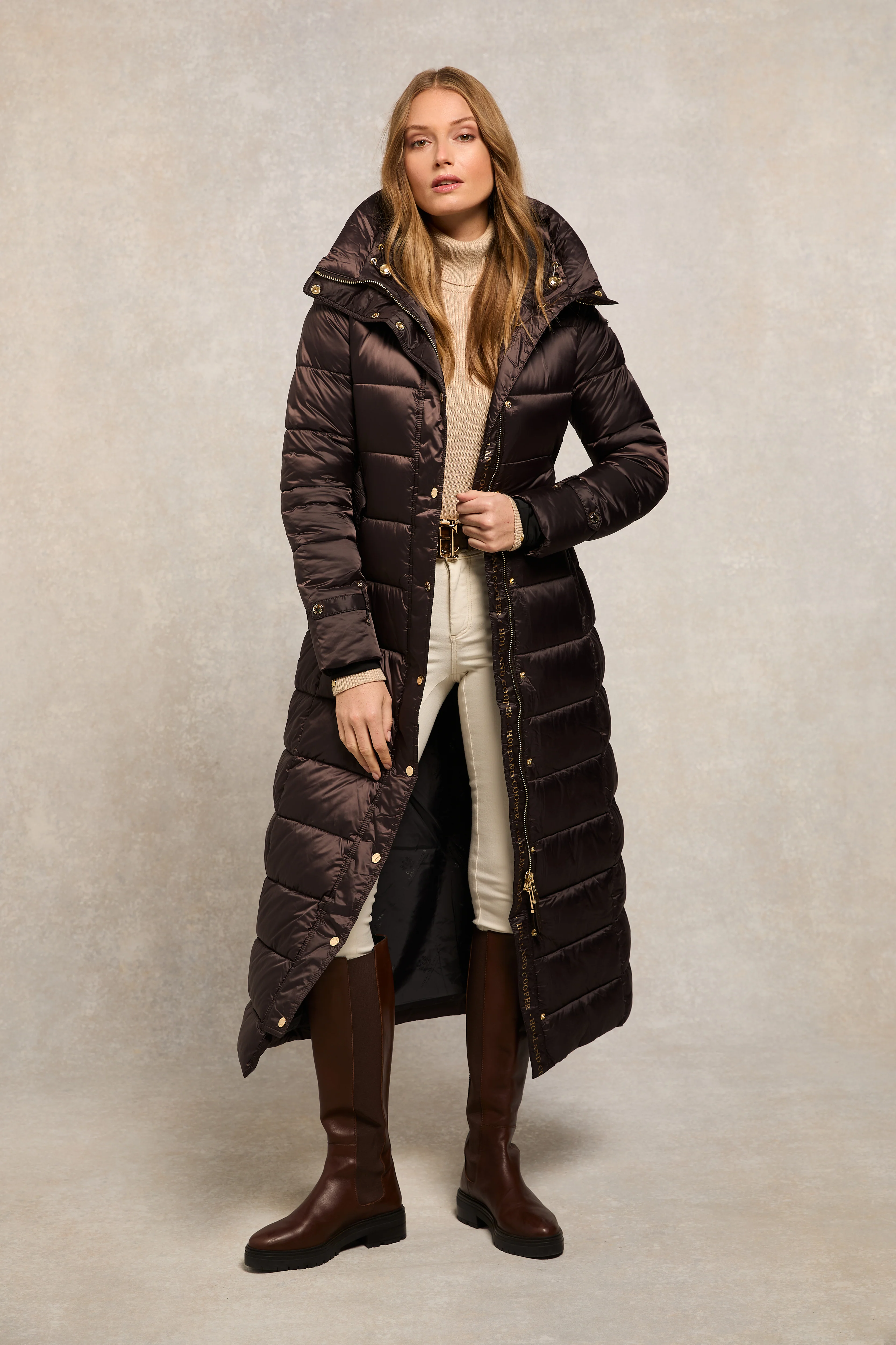 The Arosa Longline Coat (Chocolate) - Image 5