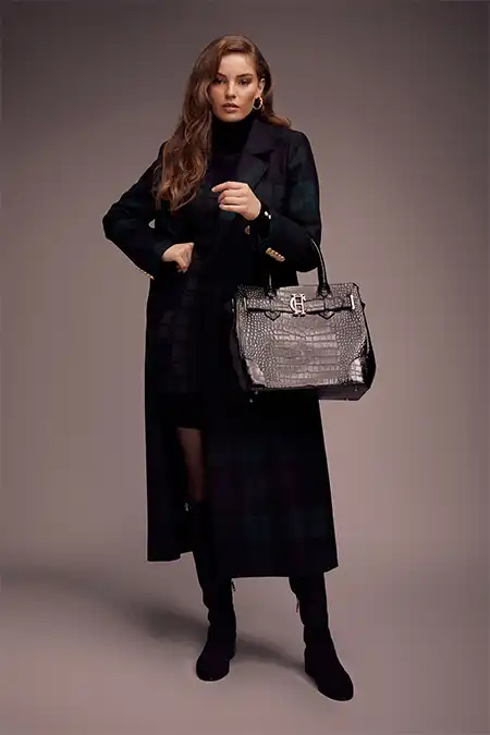 The Brompton Tote (Black Croc) - Image 4