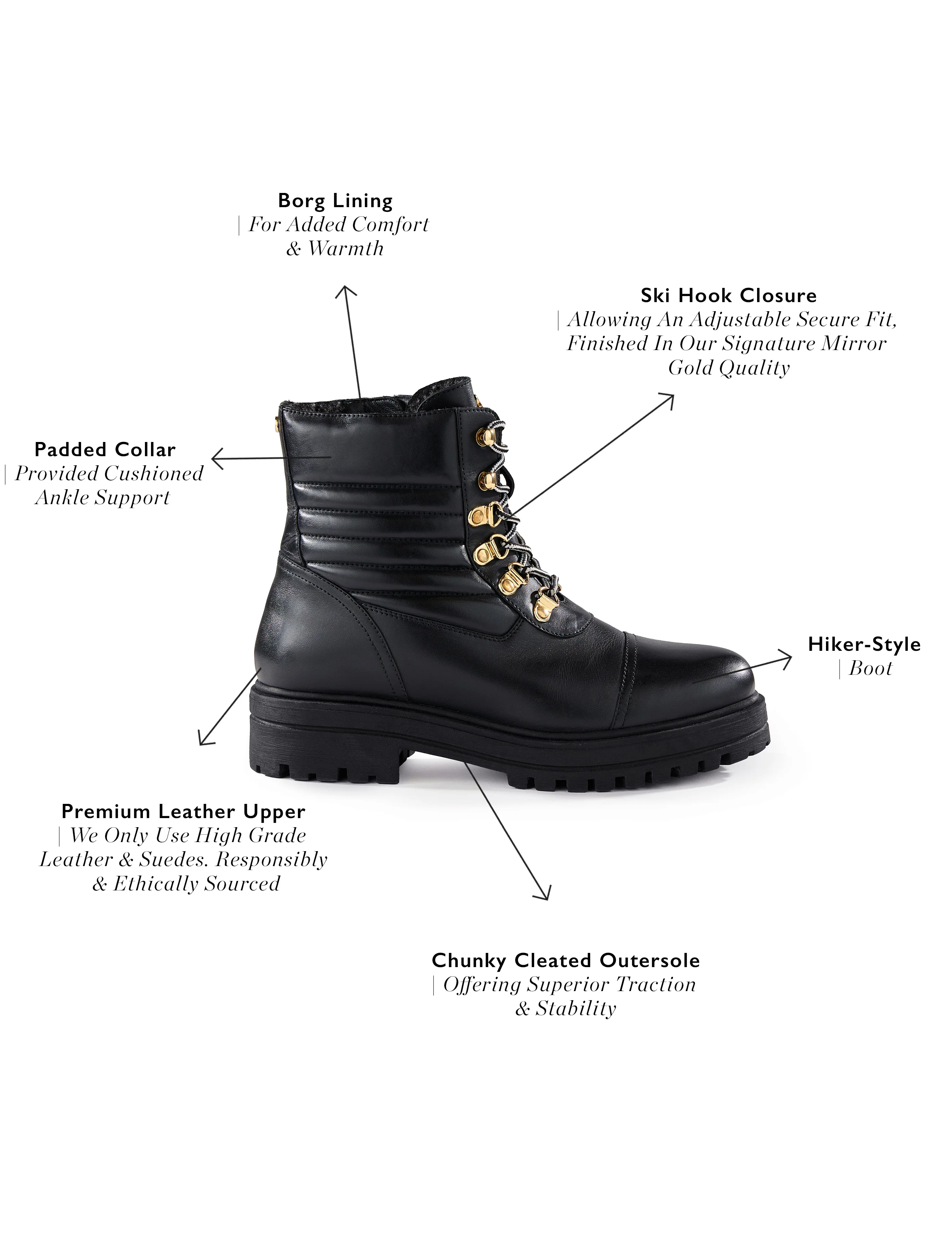 The Cotswold Walking Boot (Black) - Image 4