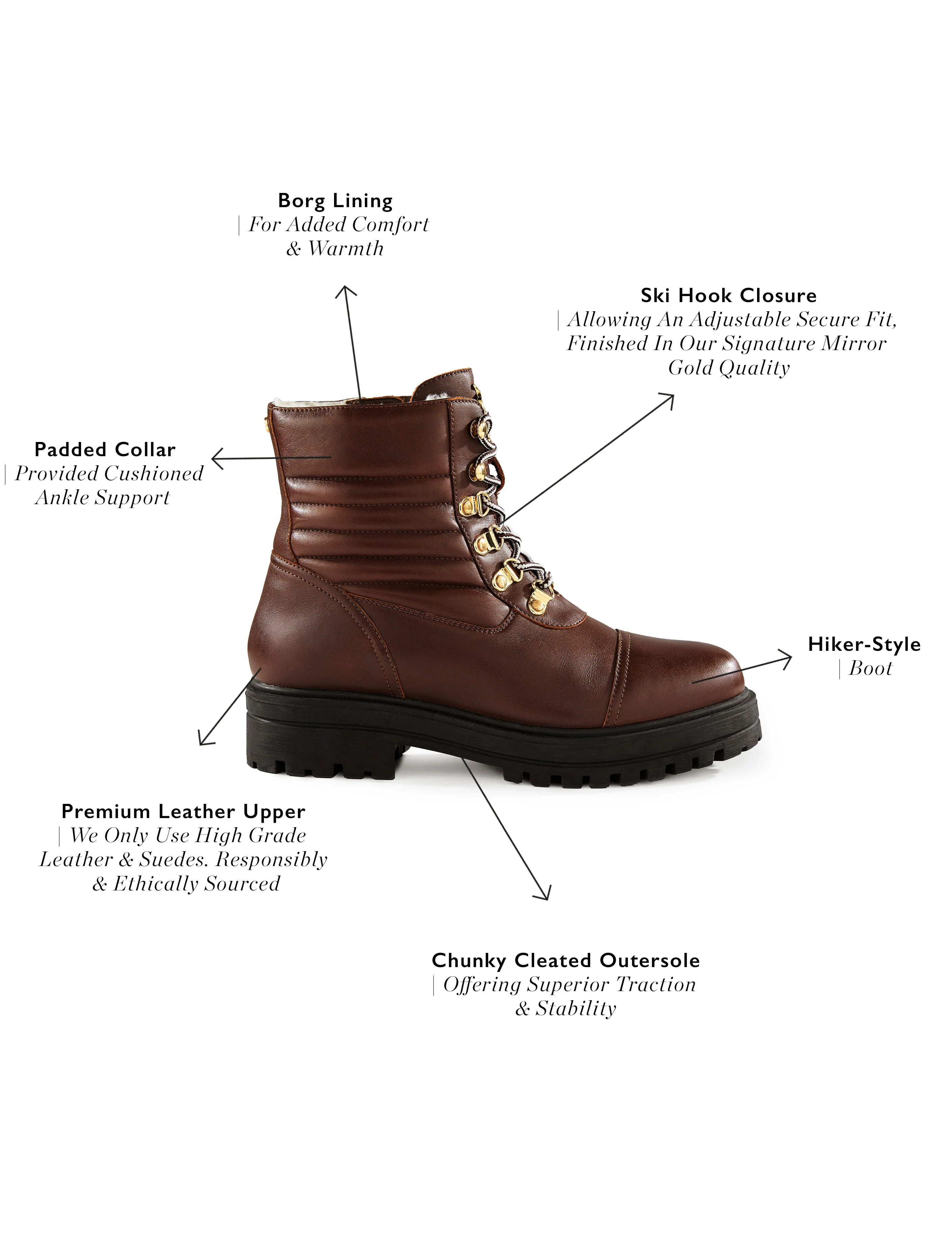 The Cotswold Walking Boot (Chocolate) - Image 4