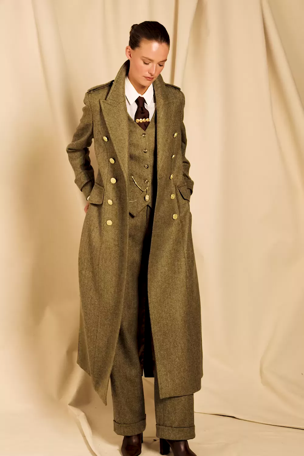 The Great Coat (Moss Herringbone) - Image 5