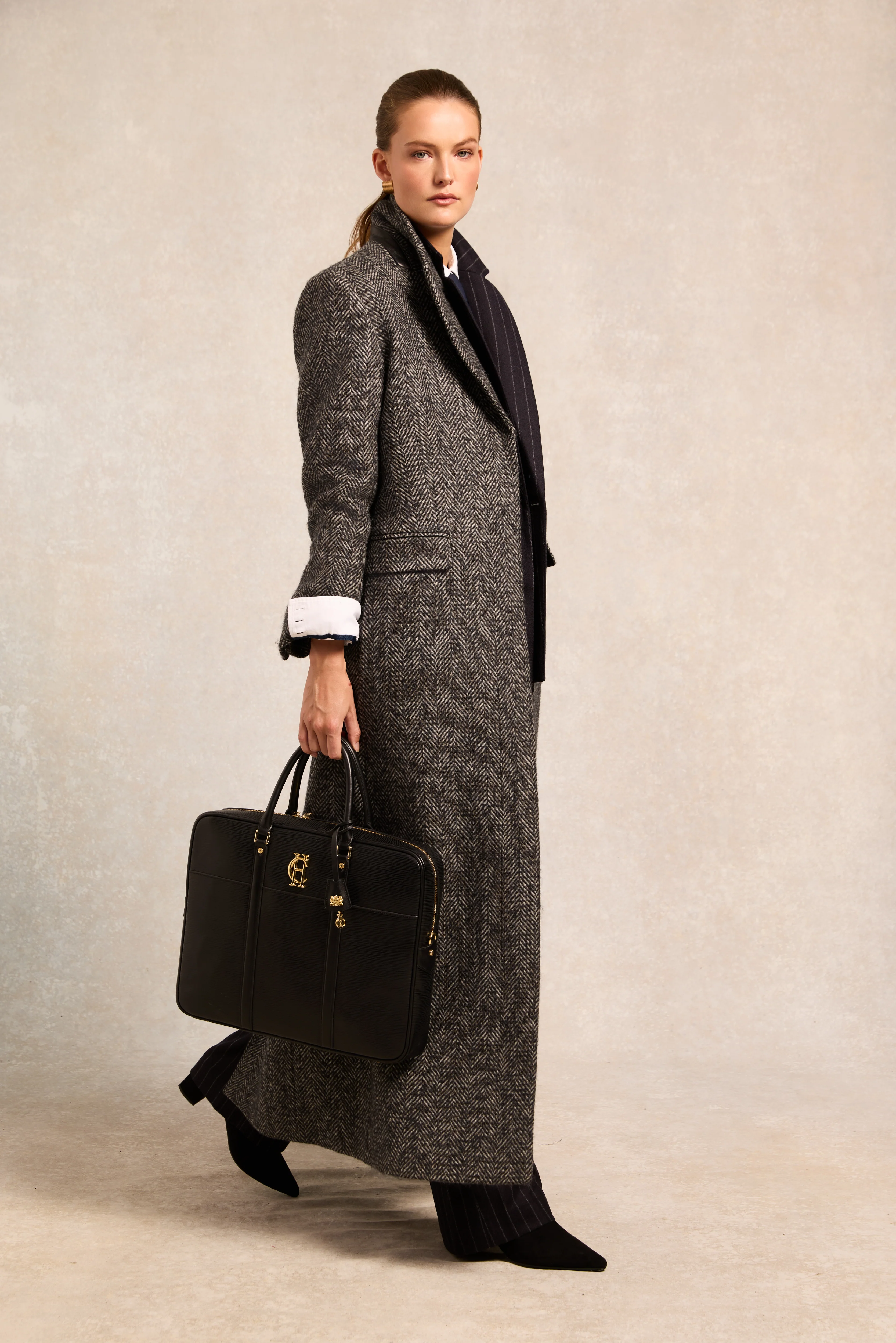 The Kelly Overcoat (Ebony Herringbone) - Image 4