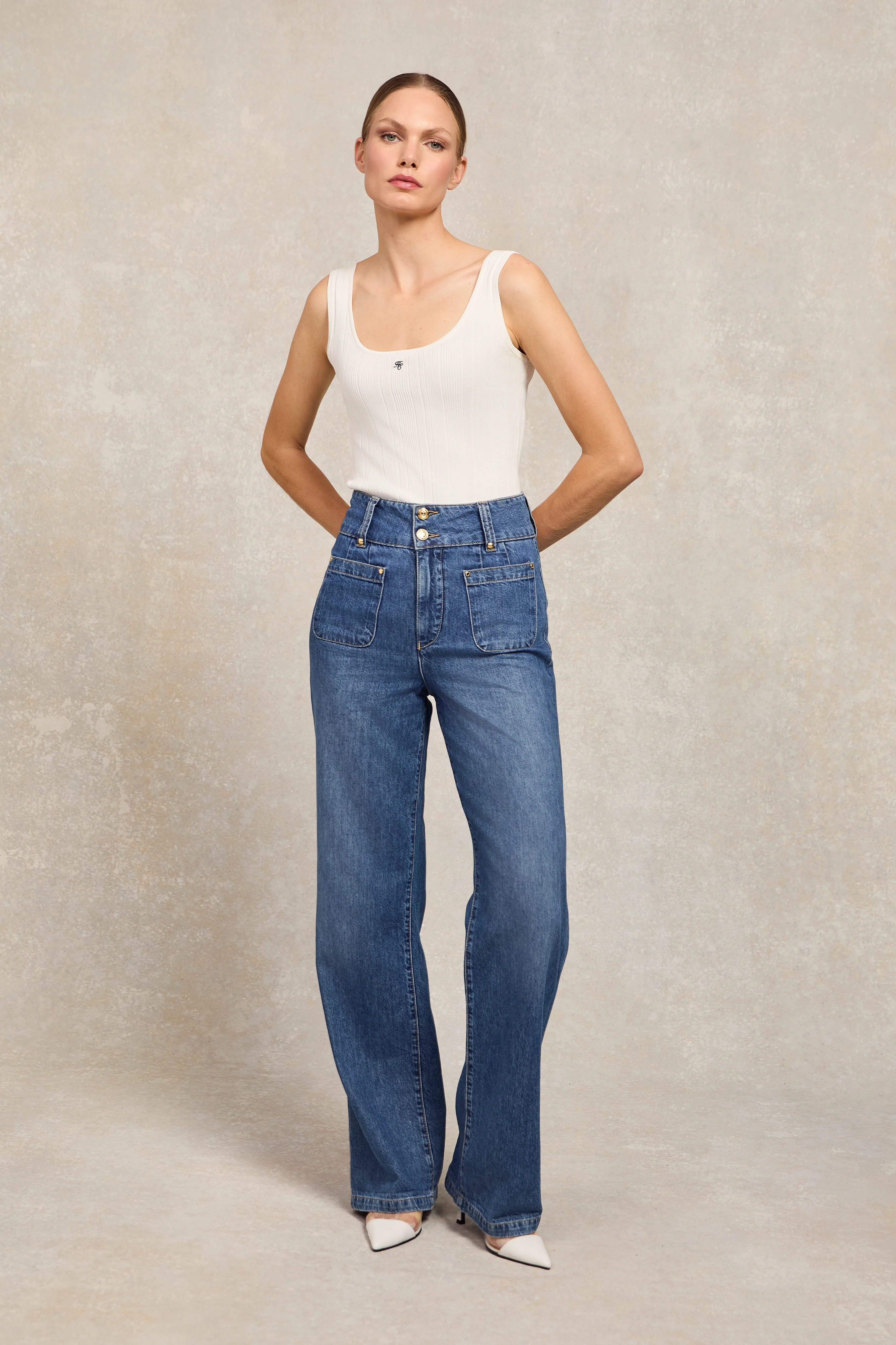 Tiffany Wide Leg Jean (Denim) - Image 3