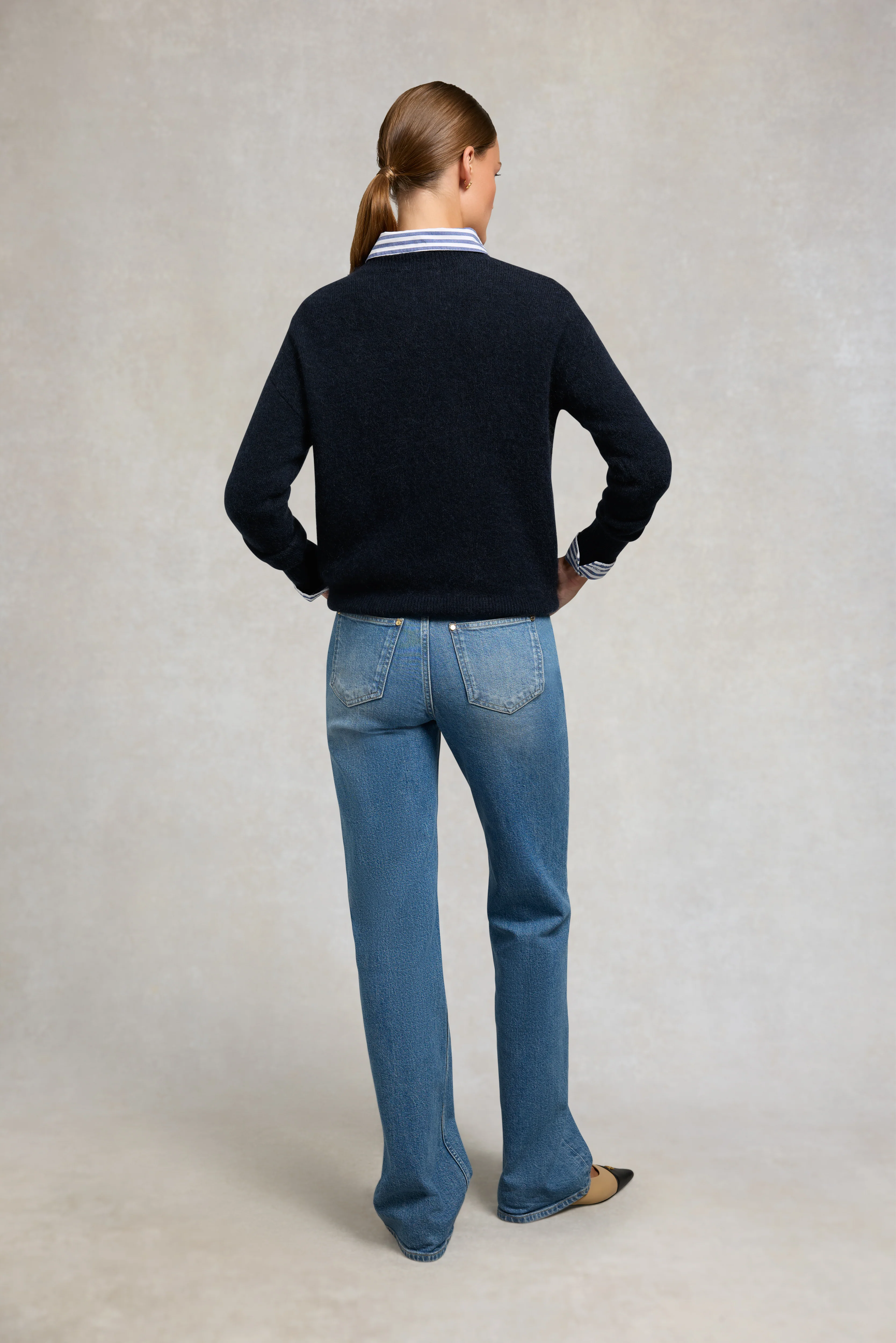 Tori Crew Neck Knit (Ink Navy) - Image 5