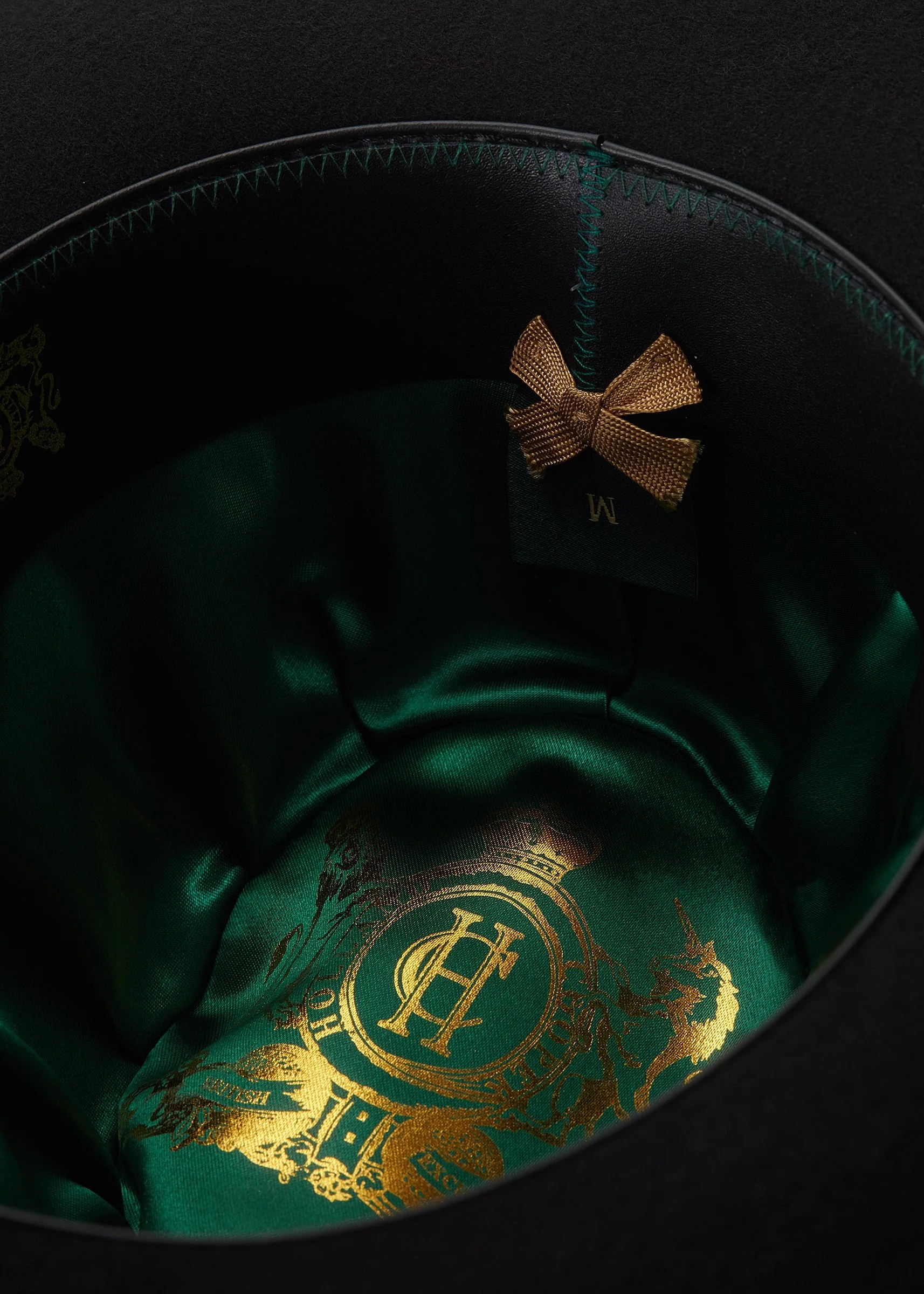 Trilby Hat Gold Feather (Black) - Image 5