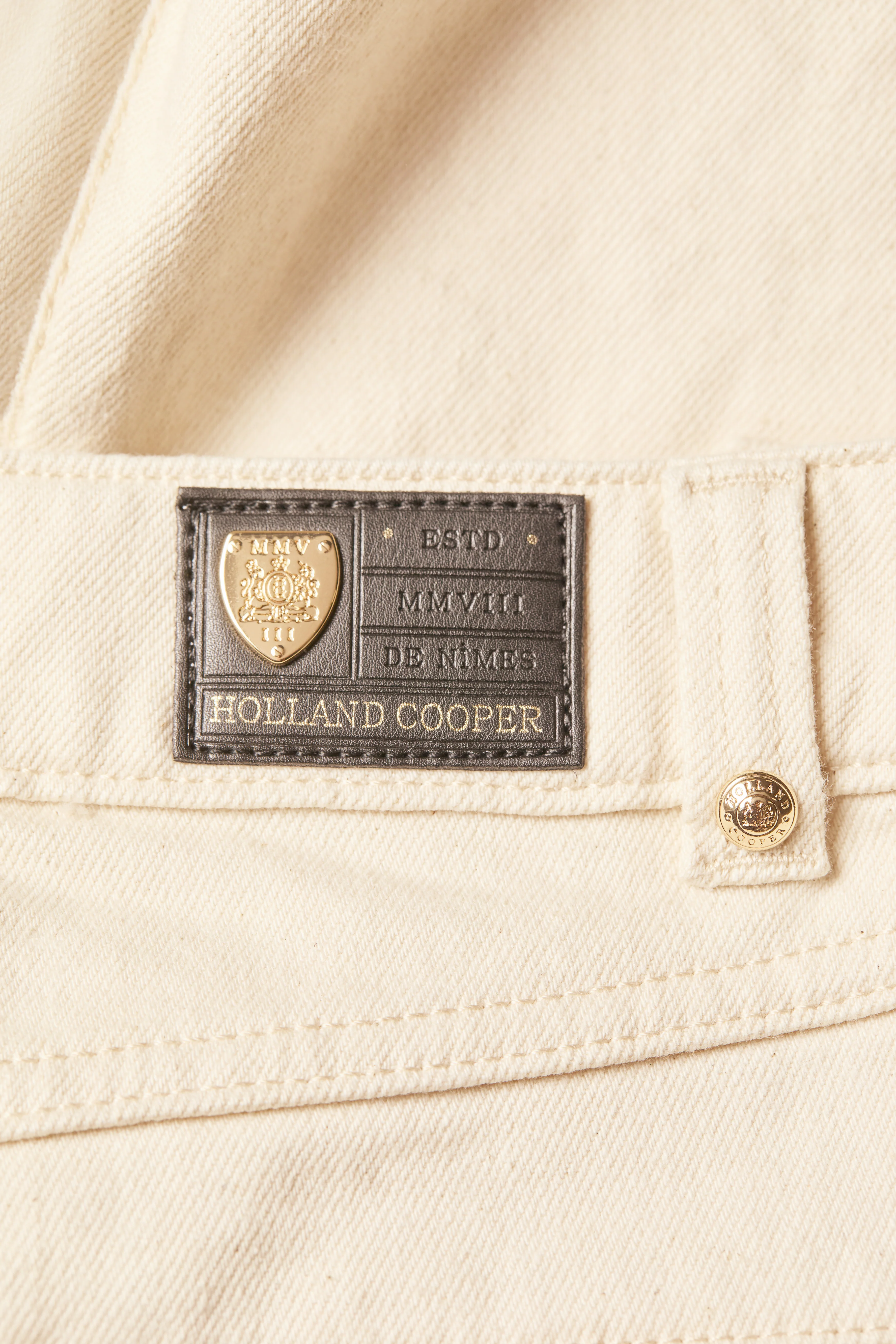 Utility Denim Shorts (Oatmeal) - Image 6