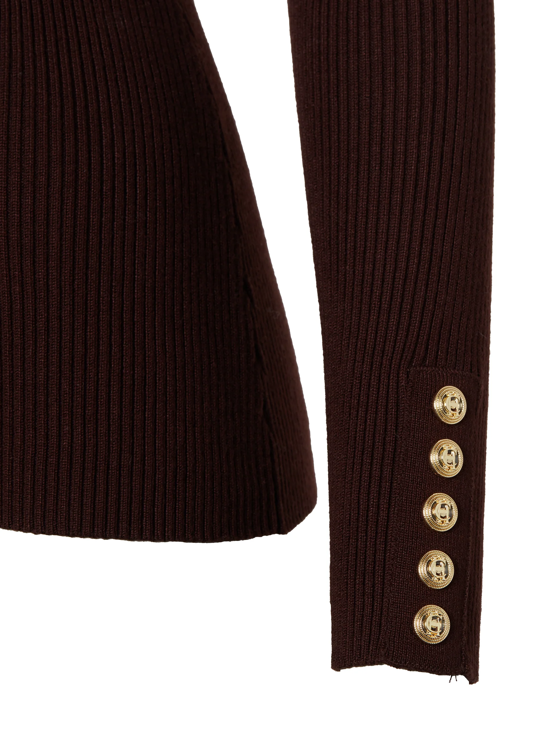 V-Neck Rib Top (Chocolate) - Image 7