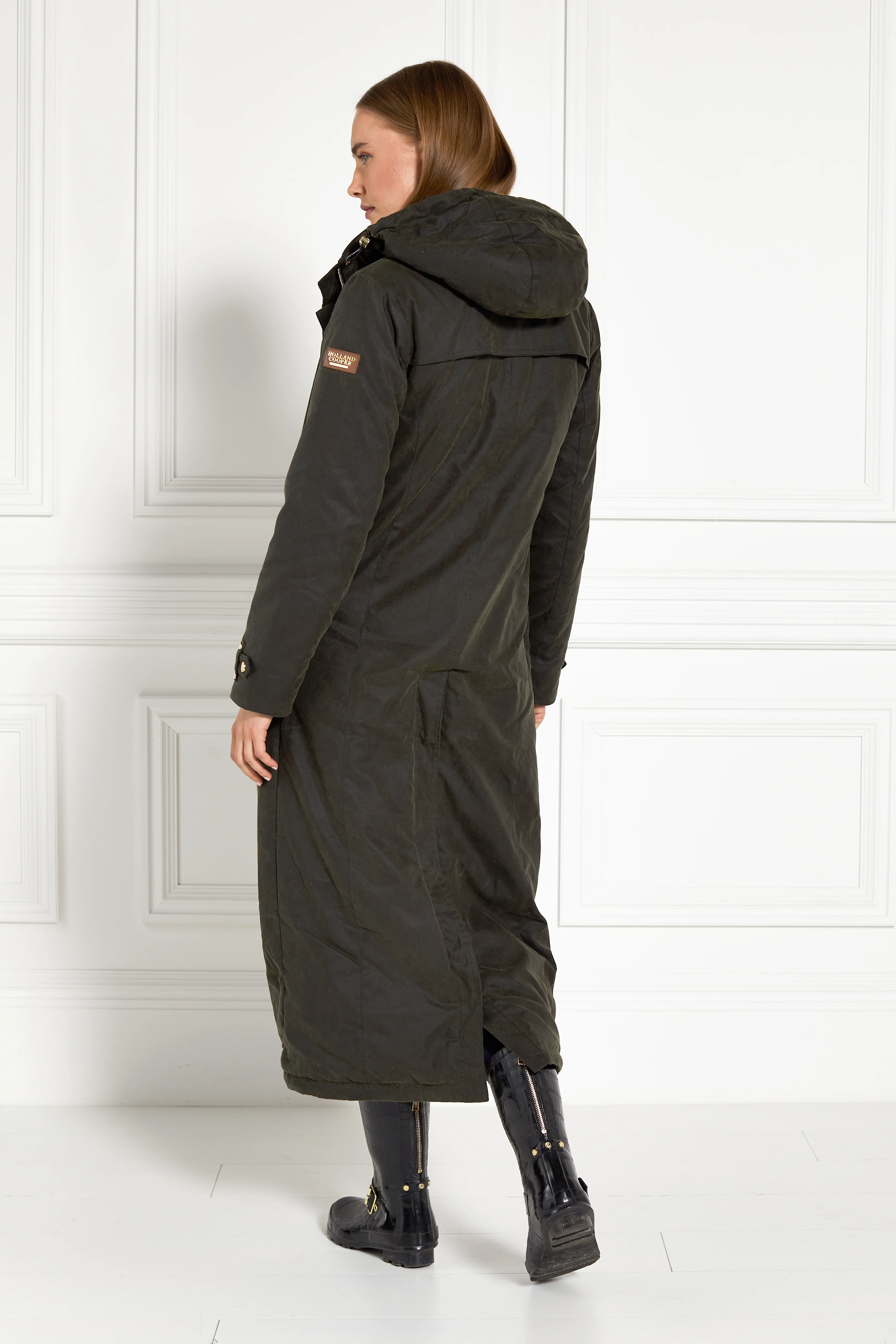 Wax Longline Field Coat (Dark Olive) - Image 11