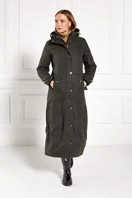 Wax Longline Field Coat (Dark Olive) - Image 5