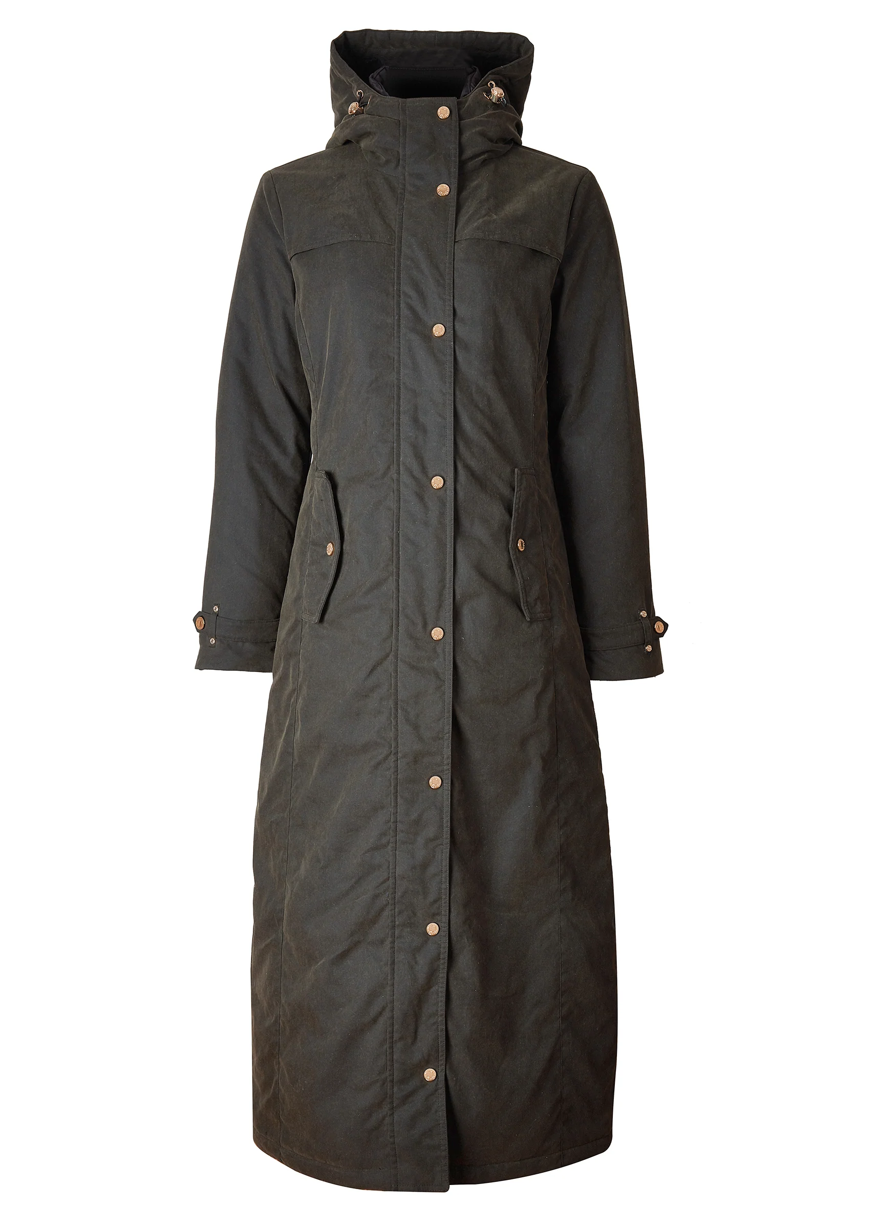 Wax Longline Field Coat (Dark Olive) - Image 6