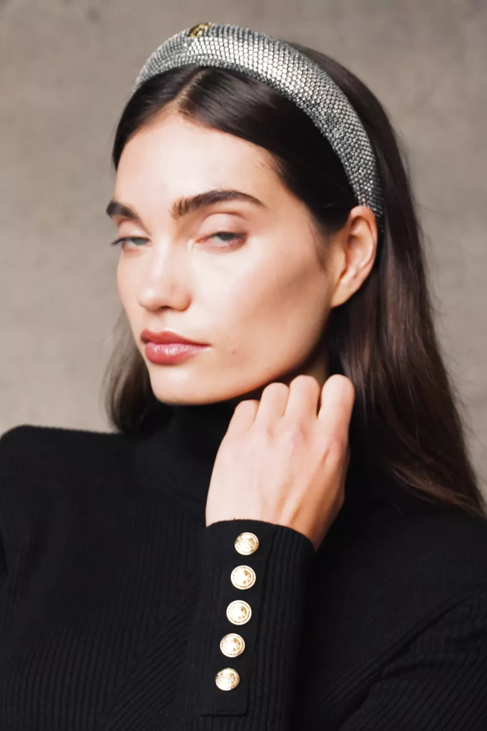 Wide Headband (Silver Crystal) - Image 5