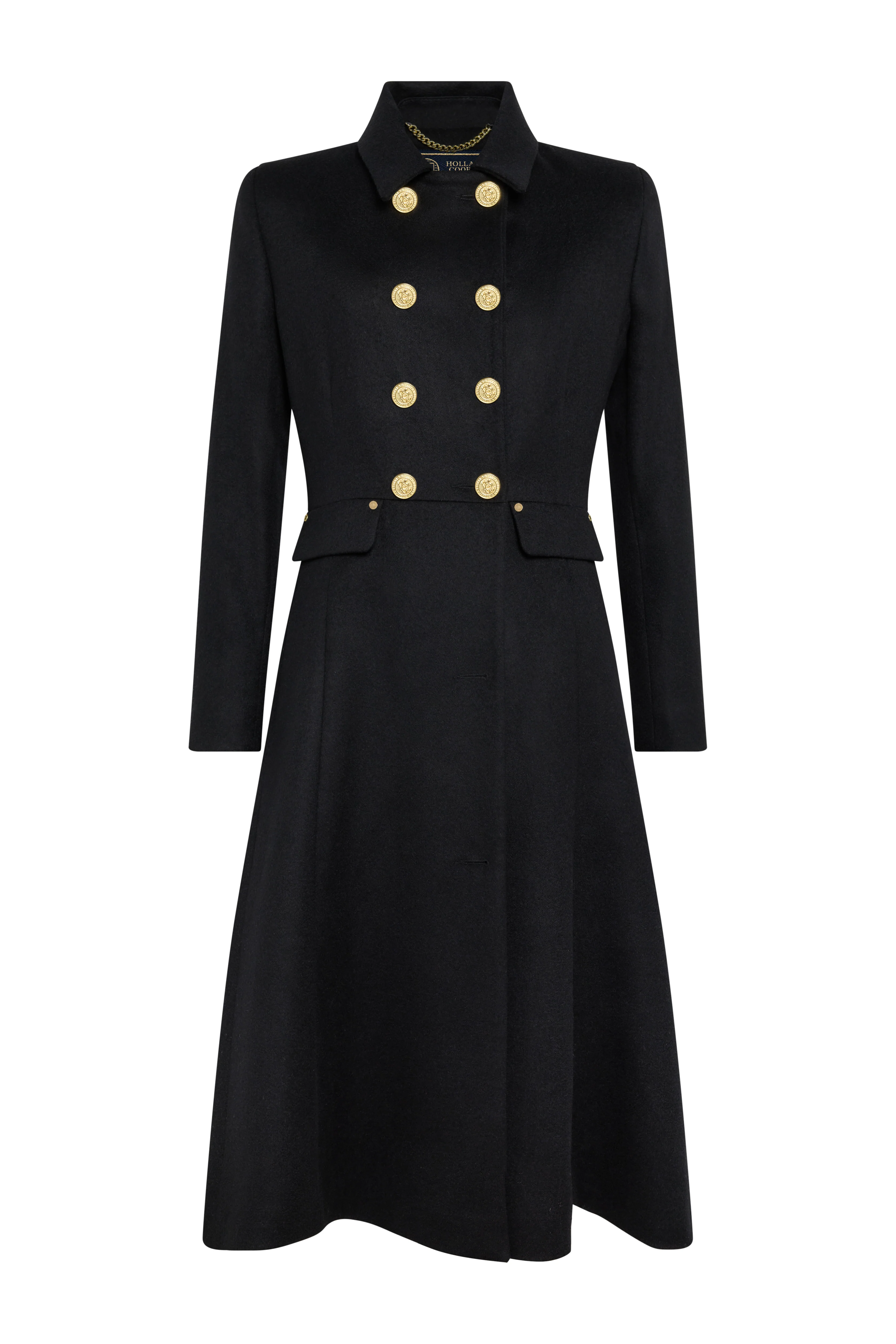 Windsor Fit & Flare Coat (Soft Black) - Image 7