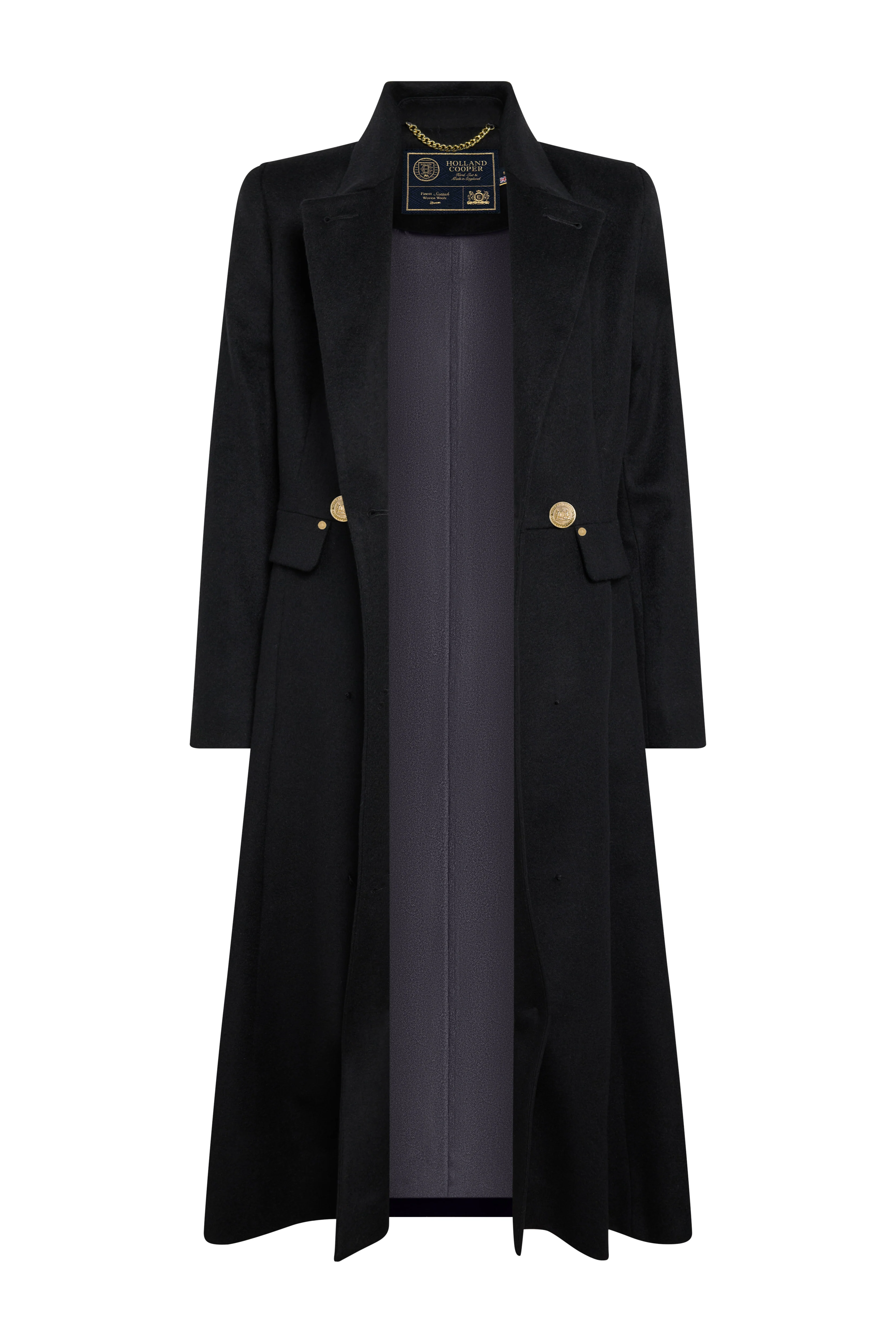 Windsor Fit & Flare Coat (Soft Black) - Image 8