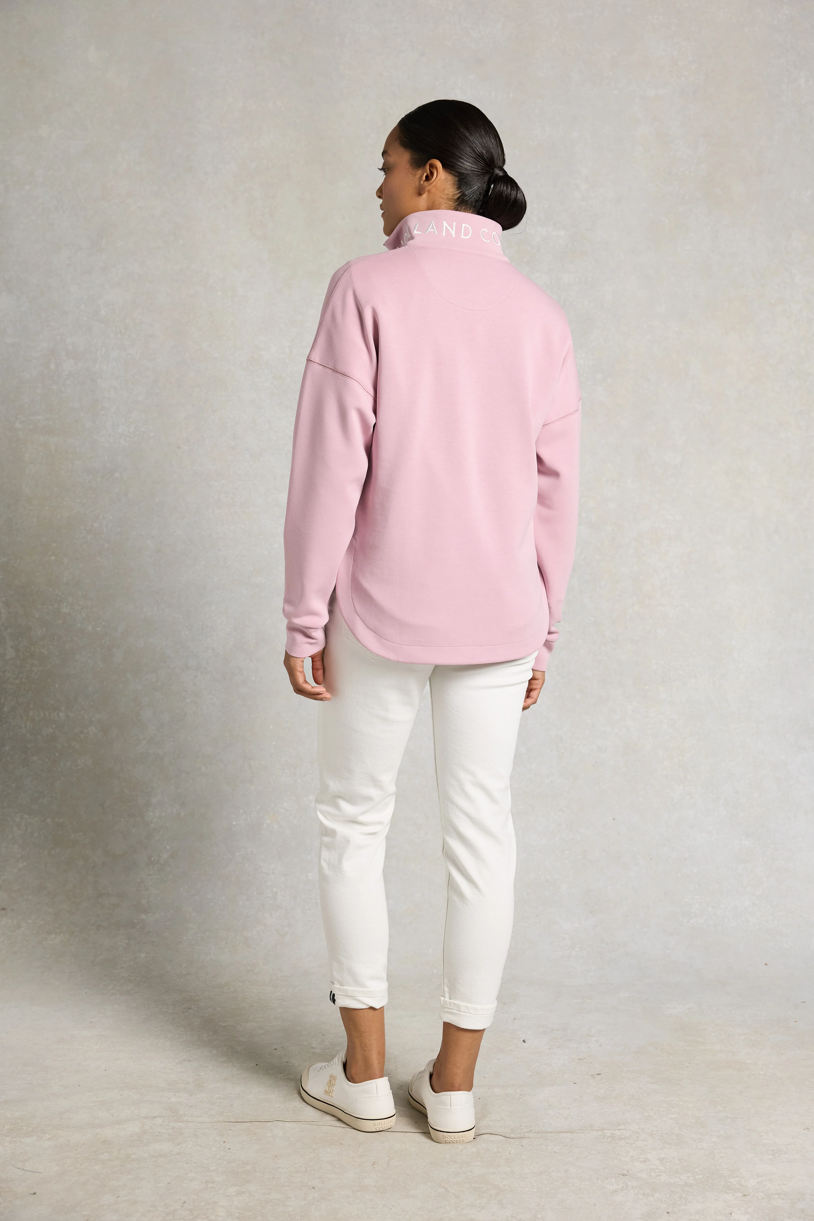Windsor Quarter Zip Sweat (Dawn Pink) - Image 5