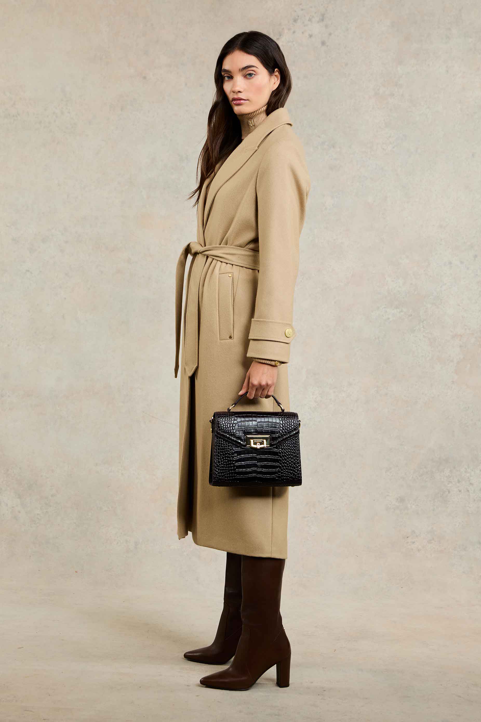 Wrap Coat (Camel) - Image 8